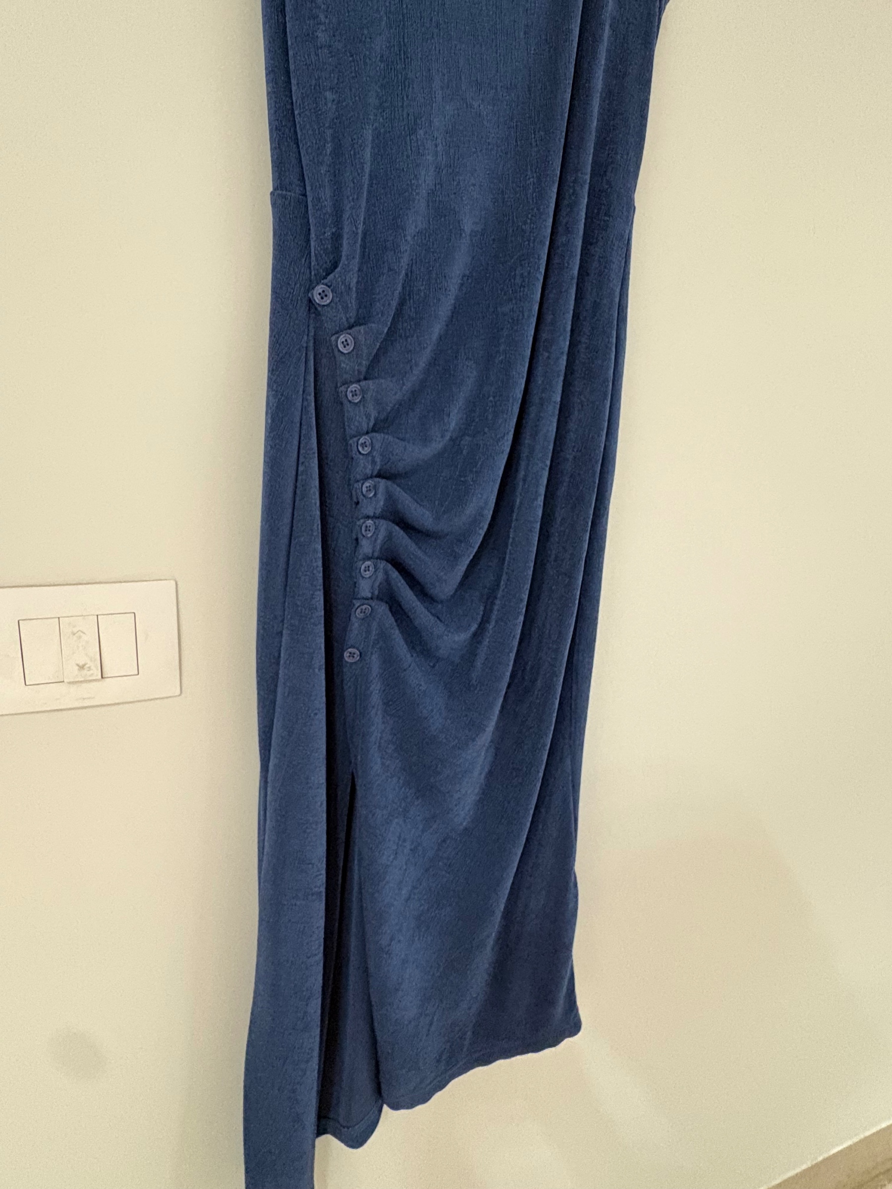 CIDER Navy Blue Ruched Maxi Dress 💙 — pre-loved Dresses & One-Pieces on Slayyitt