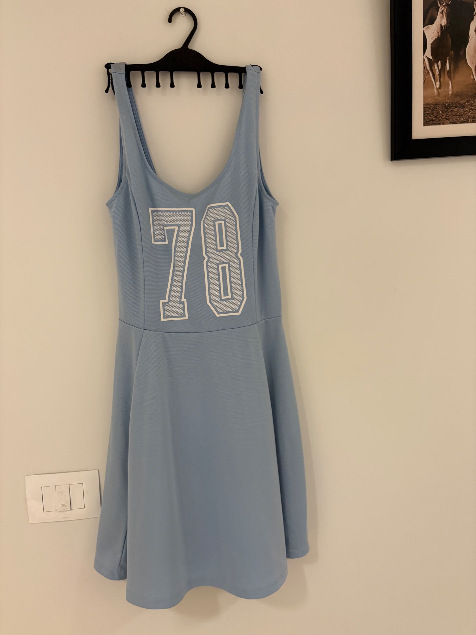 Light Blue “78” Skater Dress — pre-loved Dresses & One-Pieces on Slayyitt