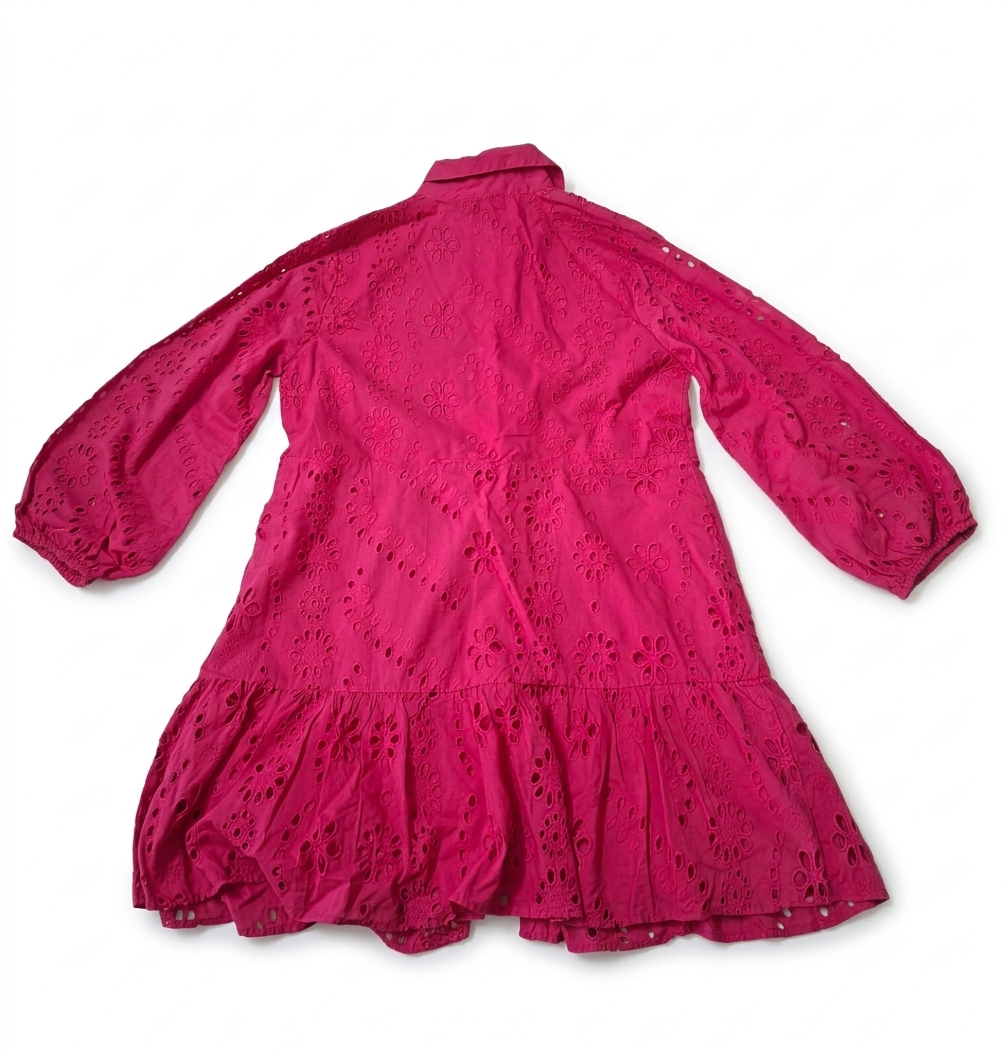 ZARA Fuchsia Pink Floral Embroidered Dress — pre-loved Dresses & One-Pieces on Slayyitt