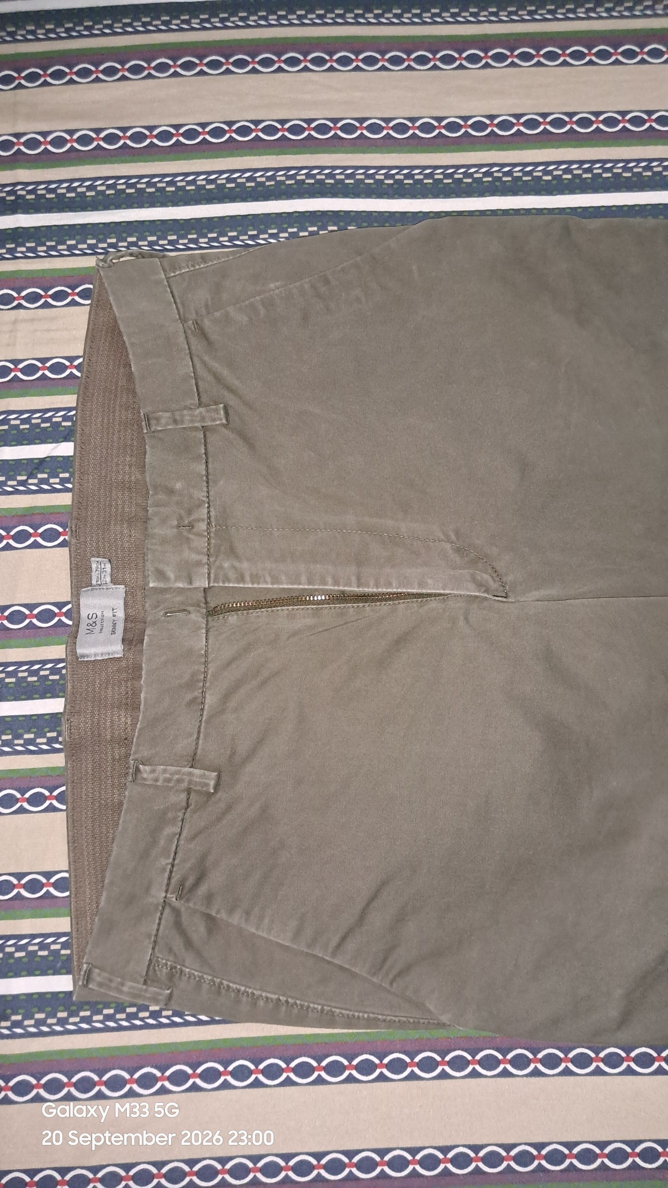 Marks & Spencer Military green chinos — pre-loved Bottoms on Slayyitt
