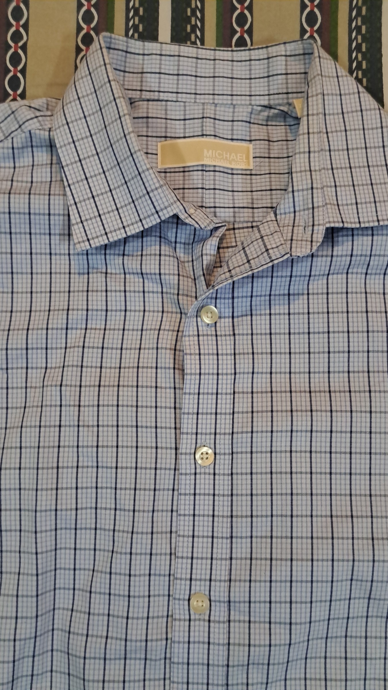 Michael kors Blue checked shirt — pre-loved Tops on Slayyitt