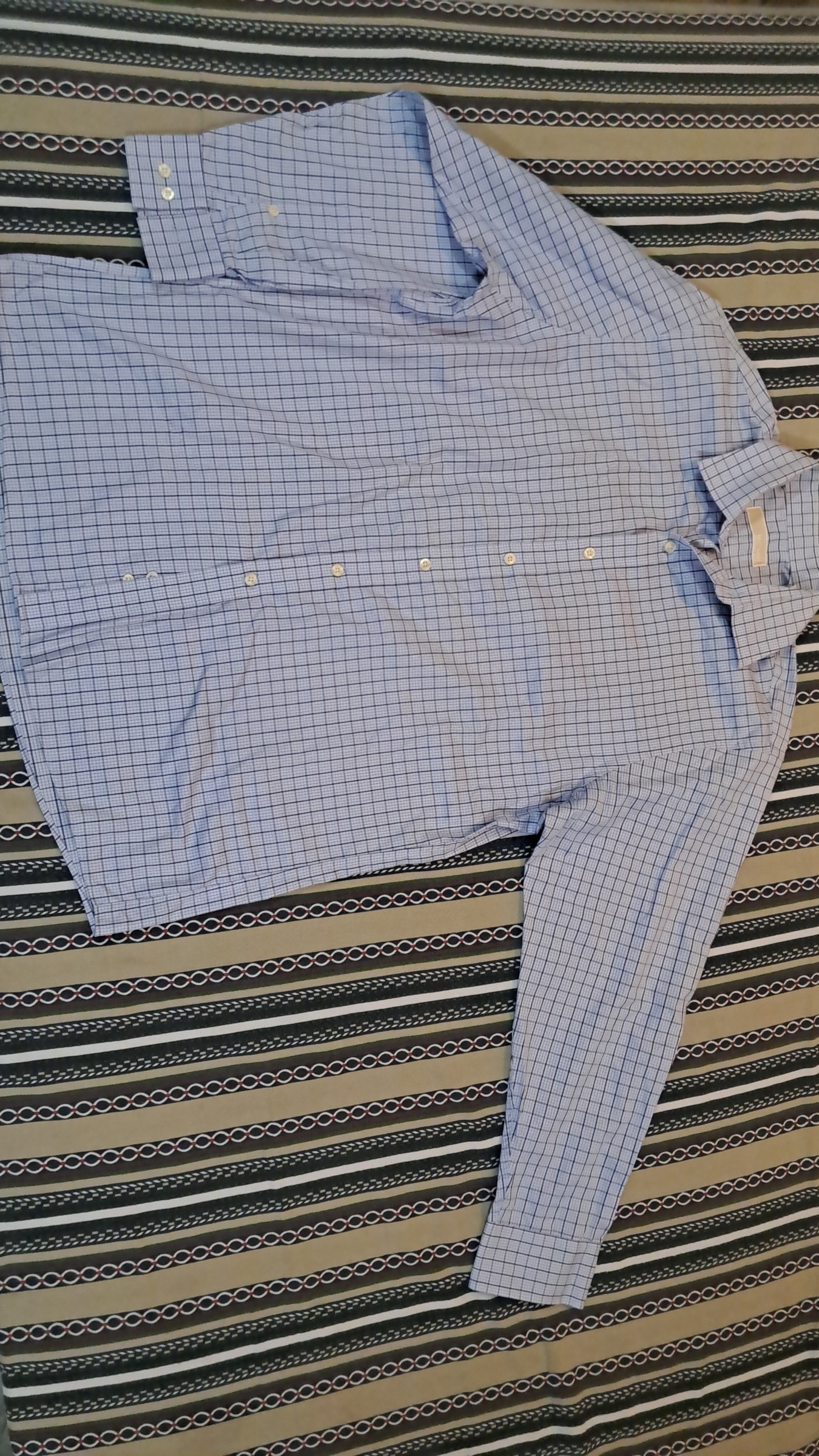 Michael kors Blue checked shirt — pre-loved Tops on Slayyitt