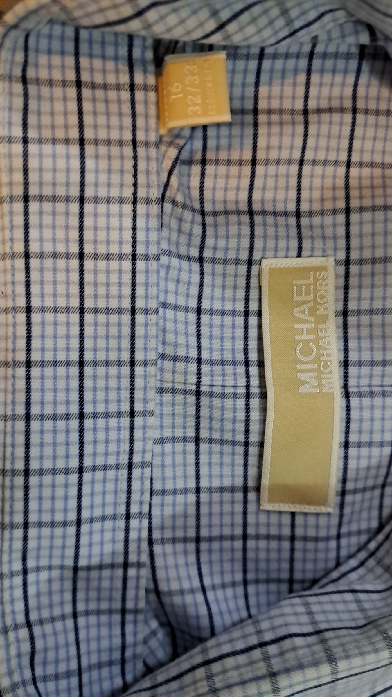 Michael kors Blue checked shirt — pre-loved Tops on Slayyitt
