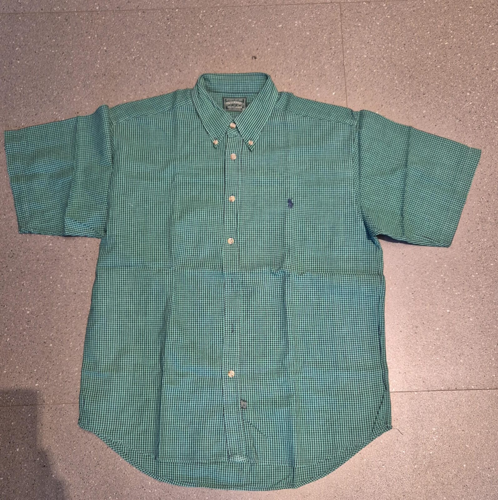 Polo Ralph lauren green checked shirt — pre-loved Tops on Slayyitt