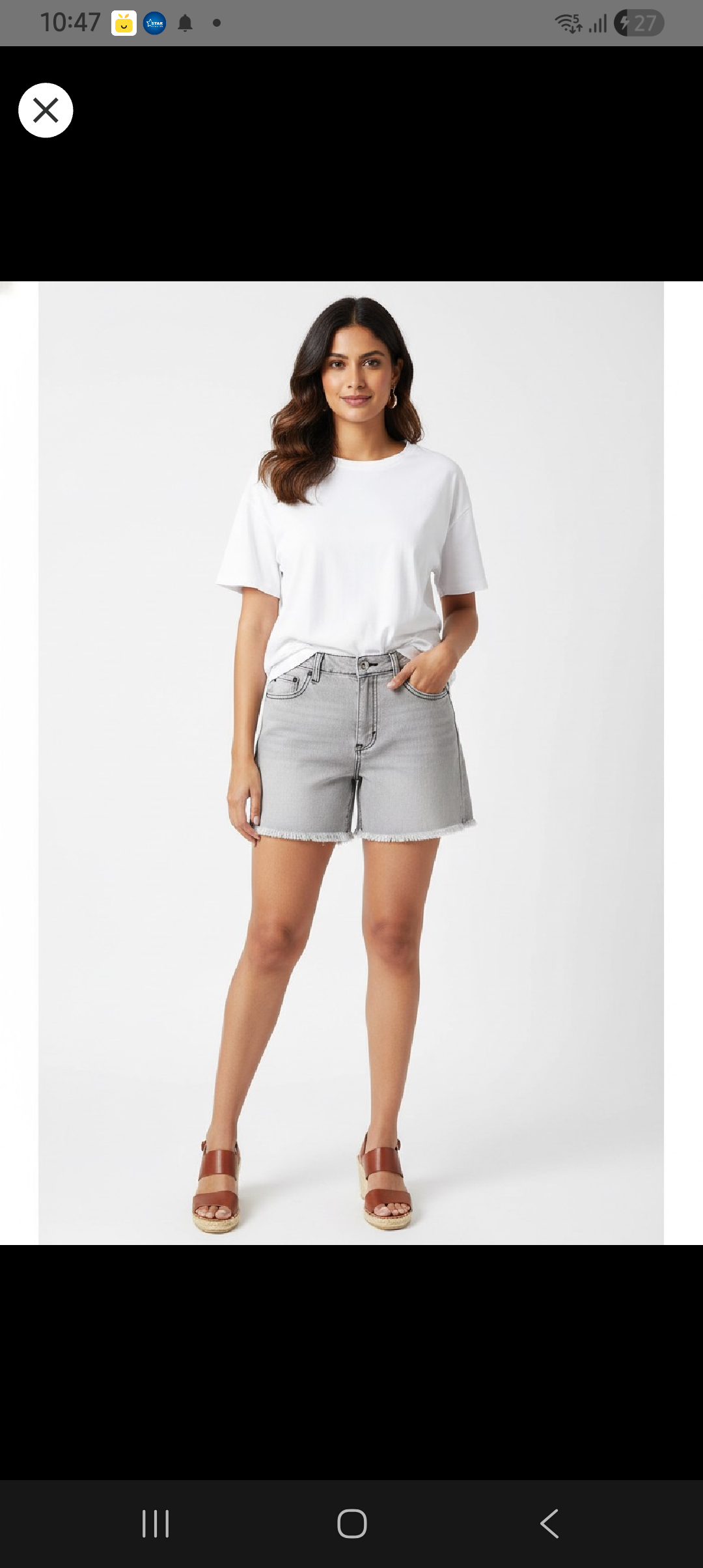 Brown Denim washed shorts (USA) — pre-loved Bottoms on Slayyitt