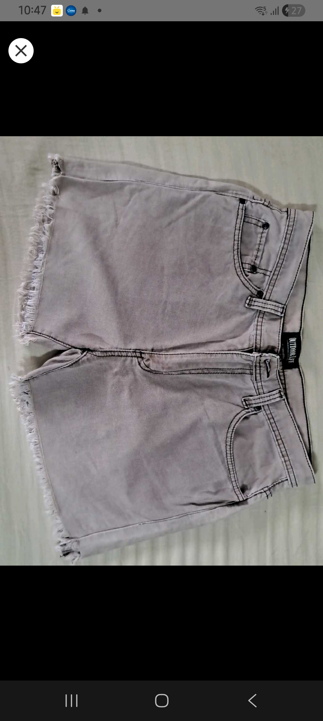 Brown Denim washed shorts (USA) — pre-loved Bottoms on Slayyitt