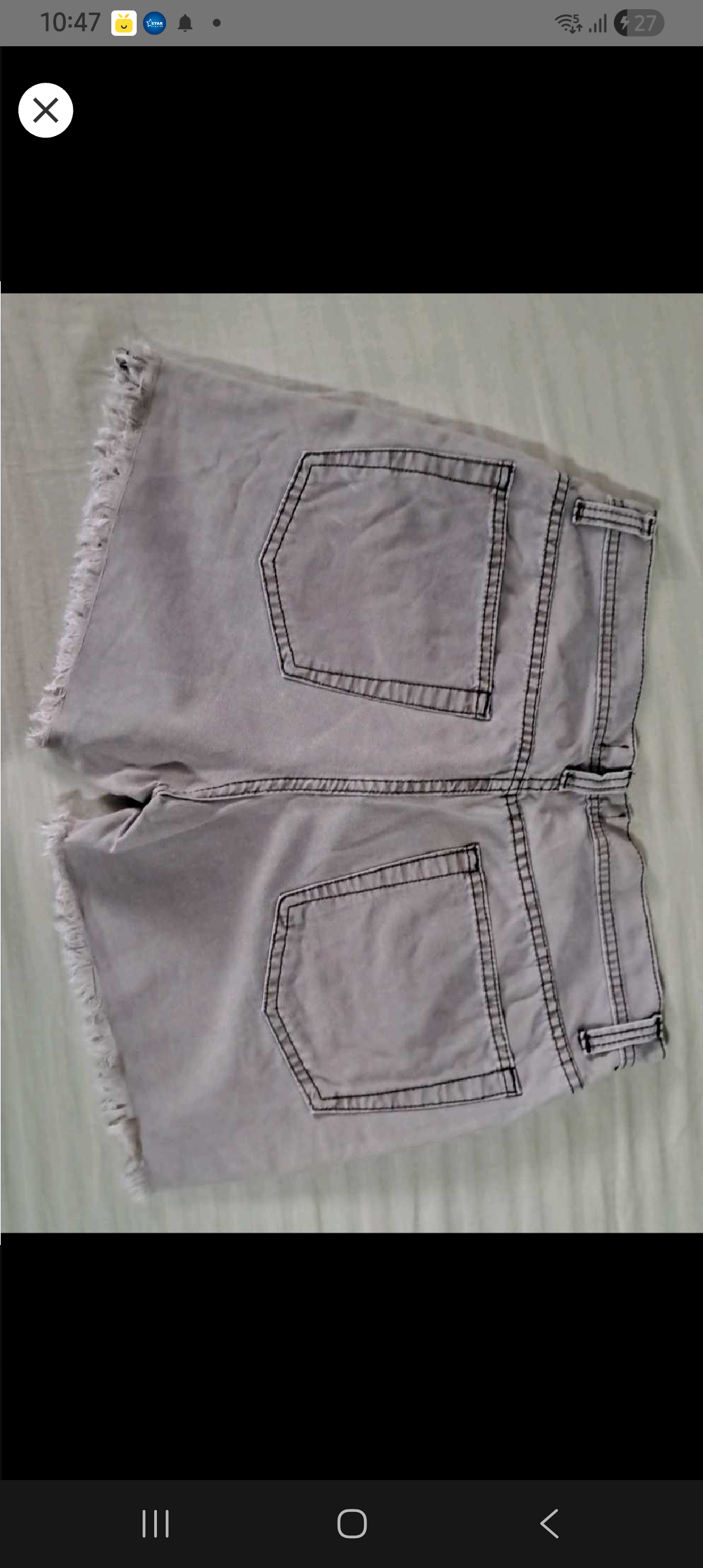 Brown Denim washed shorts (USA) — pre-loved Bottoms on Slayyitt