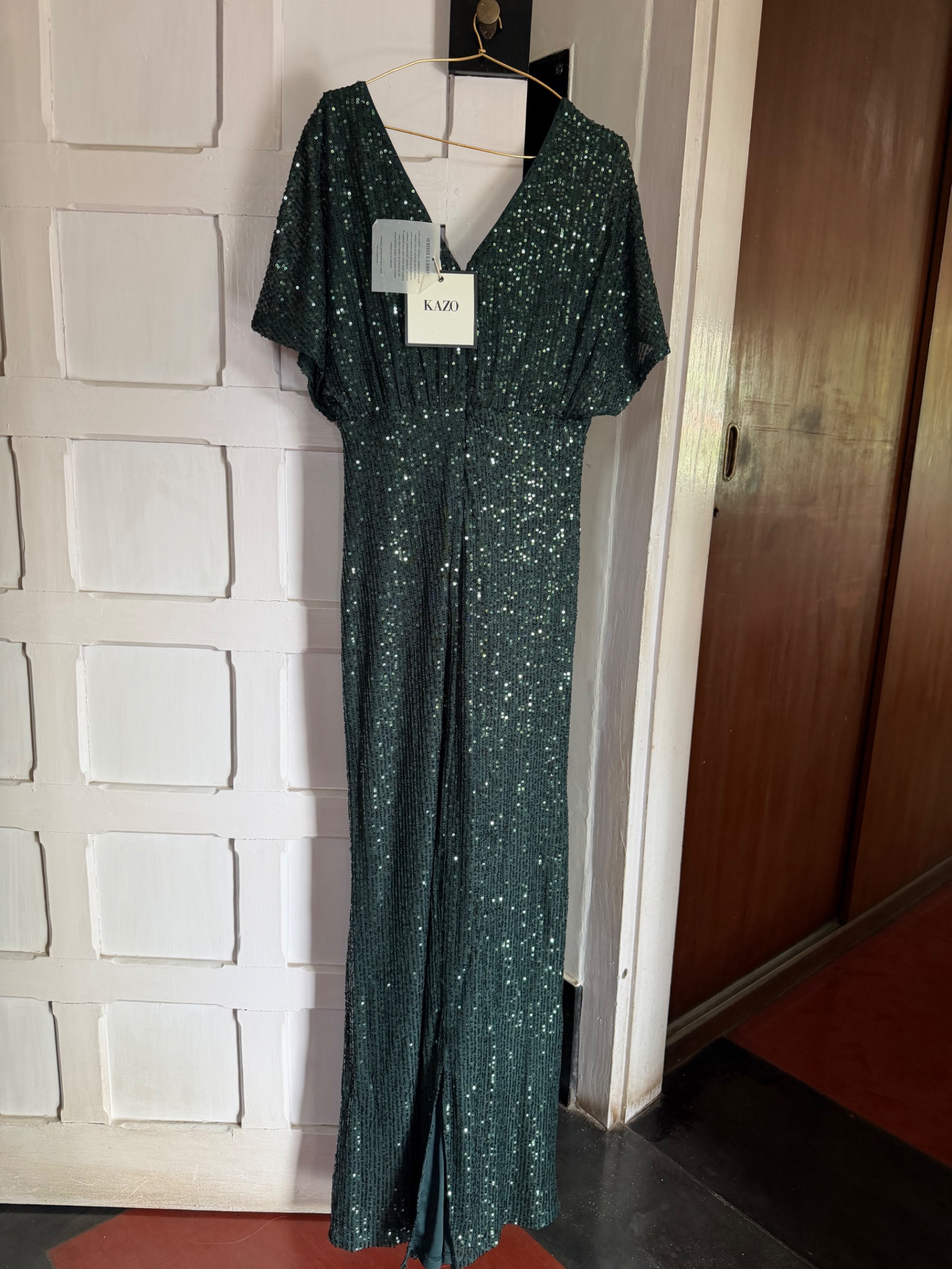 Embellished Green Full length Dress — pre-loved Dresses & One-Pieces on Slayyitt