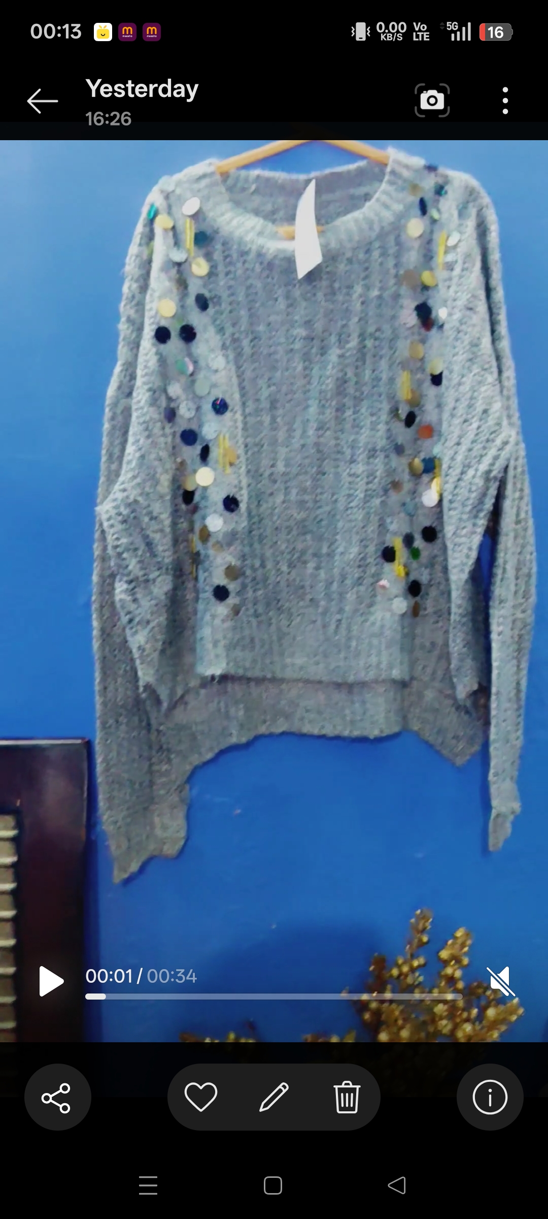 Stunning sequins embellished winter top/ cardigan — pre-loved Seasonal Categories on Slayyitt