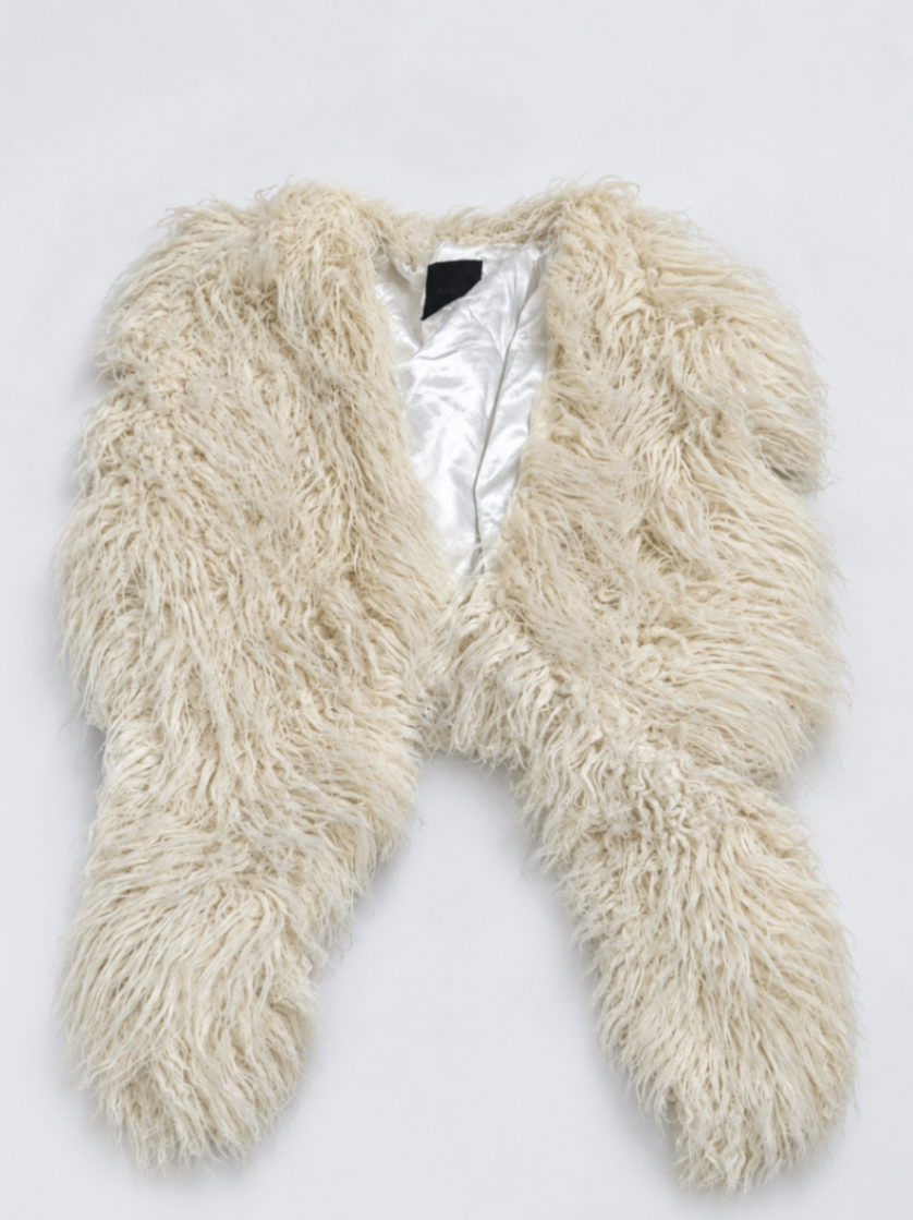 Faux Fur Shaggy Jacket ya Fuzzy Cropped Jacket — pre-loved Seasonal Categories on Slayyitt