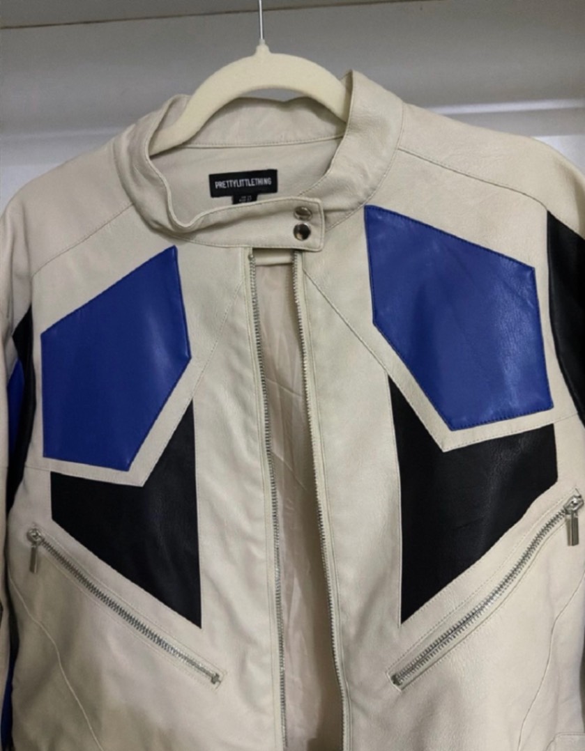 Colorblock faux leather jacket — pre-loved Outerwear on Slayyitt