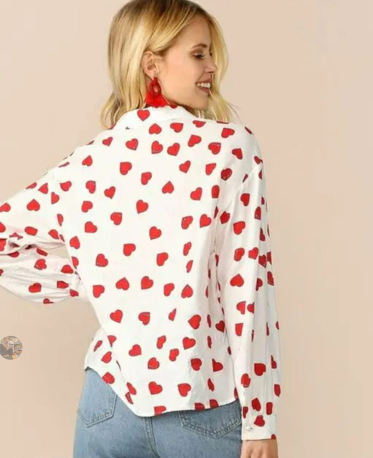 Printed heart shirt — pre-loved Tops on Slayyitt