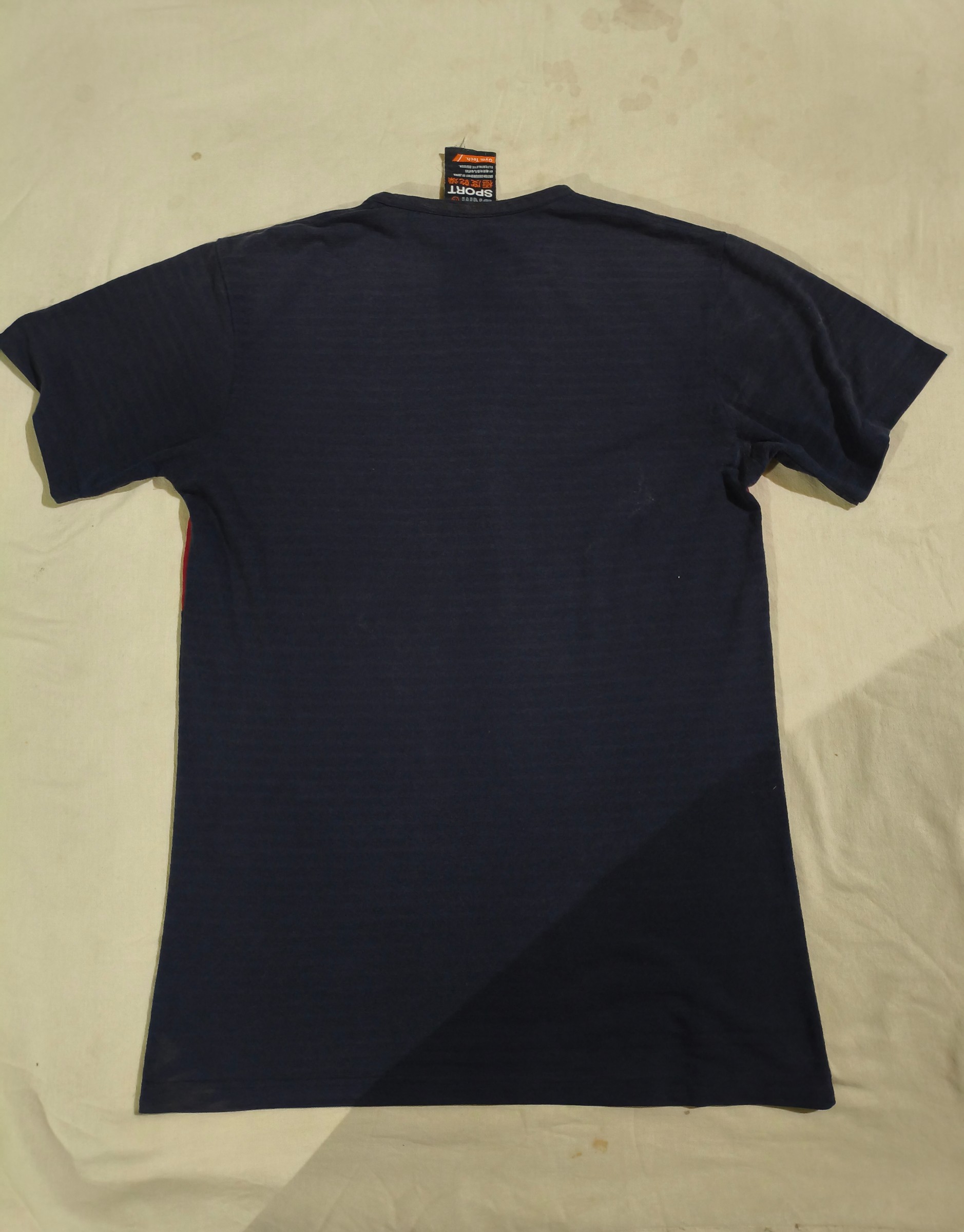 SUPER DNMX SPORT Men's Navy & Red Colour Block Henley T-Shirt — pre-loved Vintage & Thrift on Slayyitt