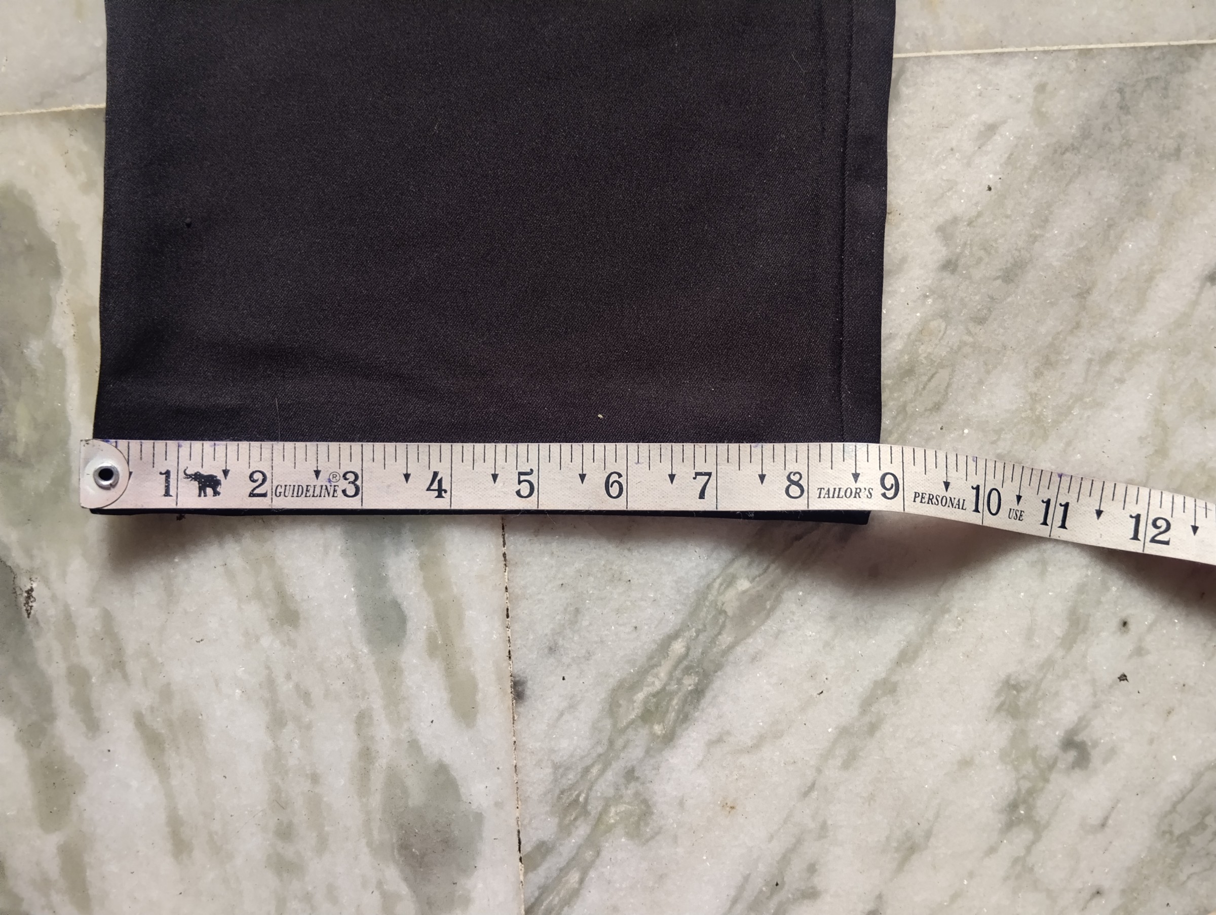 Black Straight-Leg Trousers with Adjustable Drawstring Waist — pre-loved Bottoms on Slayyitt