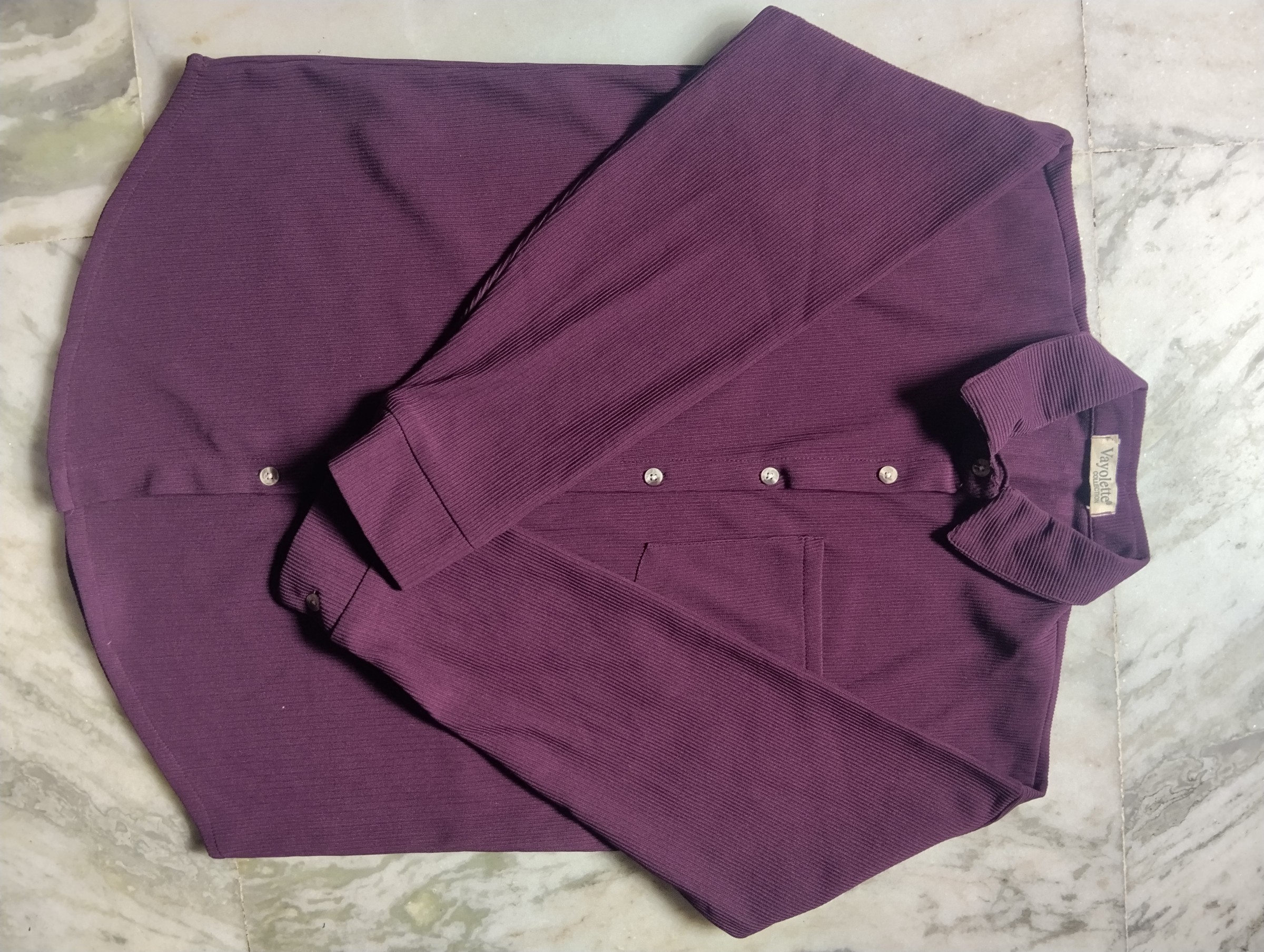 Purple Corduroy Shirt | Relaxed Fit | Vayolette Collection — pre-loved Tops on Slayyitt