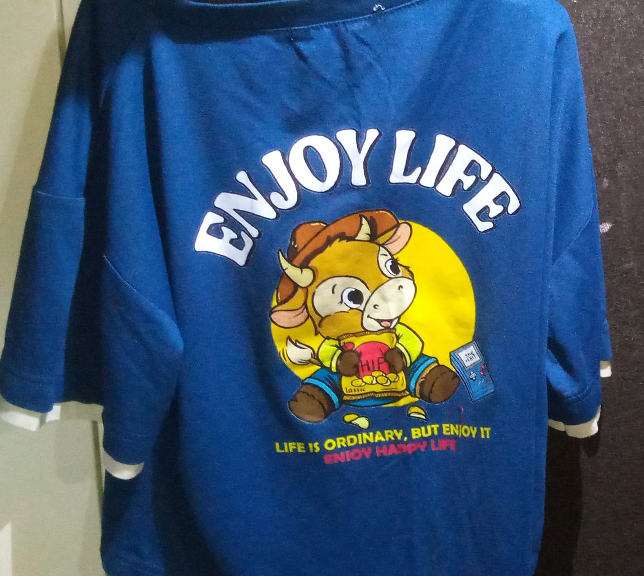 Blue half sleeve t-shirt -/ women and girls — pre-loved Ethnic Wear on Slayyitt