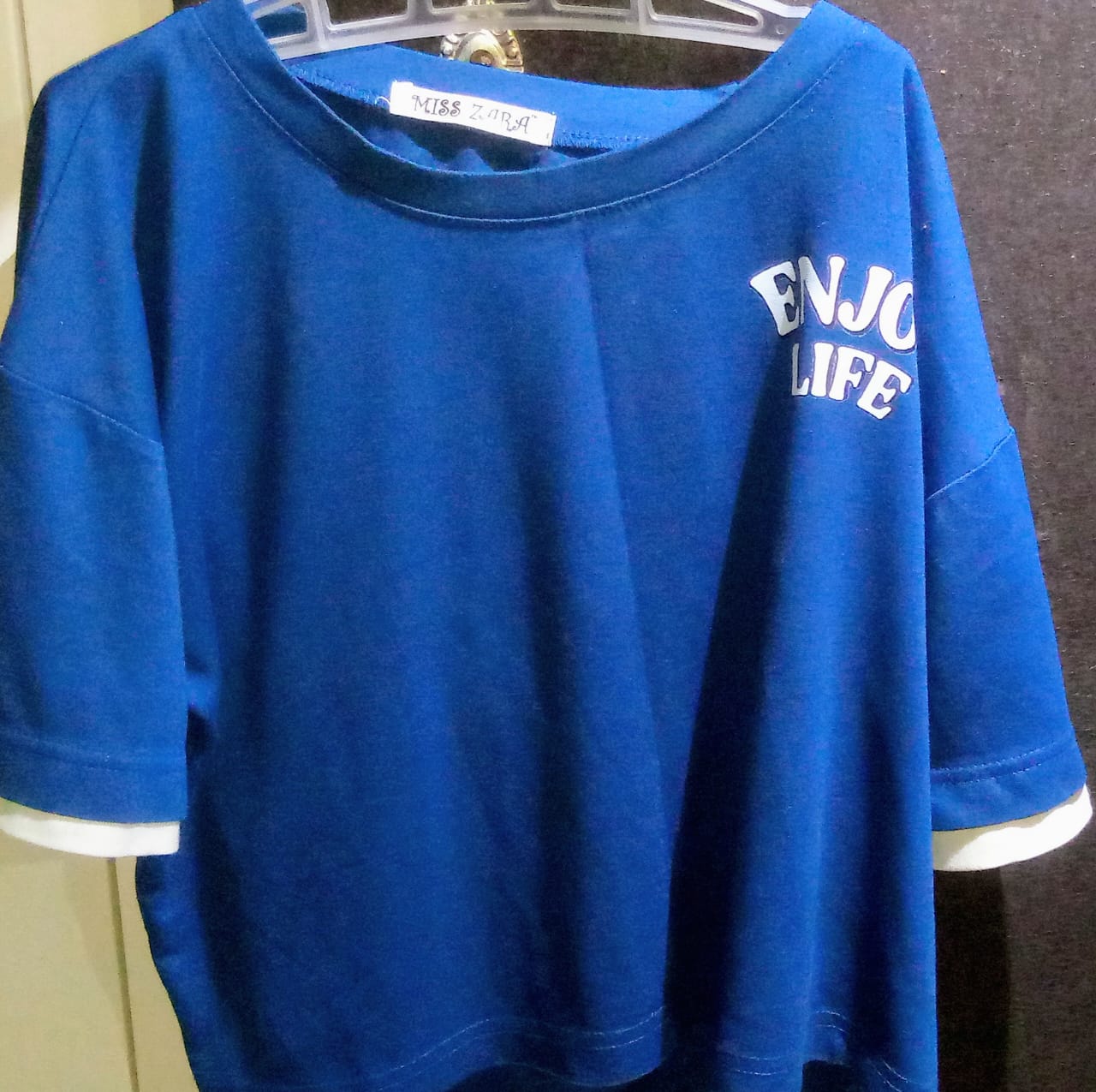 Blue half sleeve t-shirt -/ women and girls — pre-loved Ethnic Wear on Slayyitt