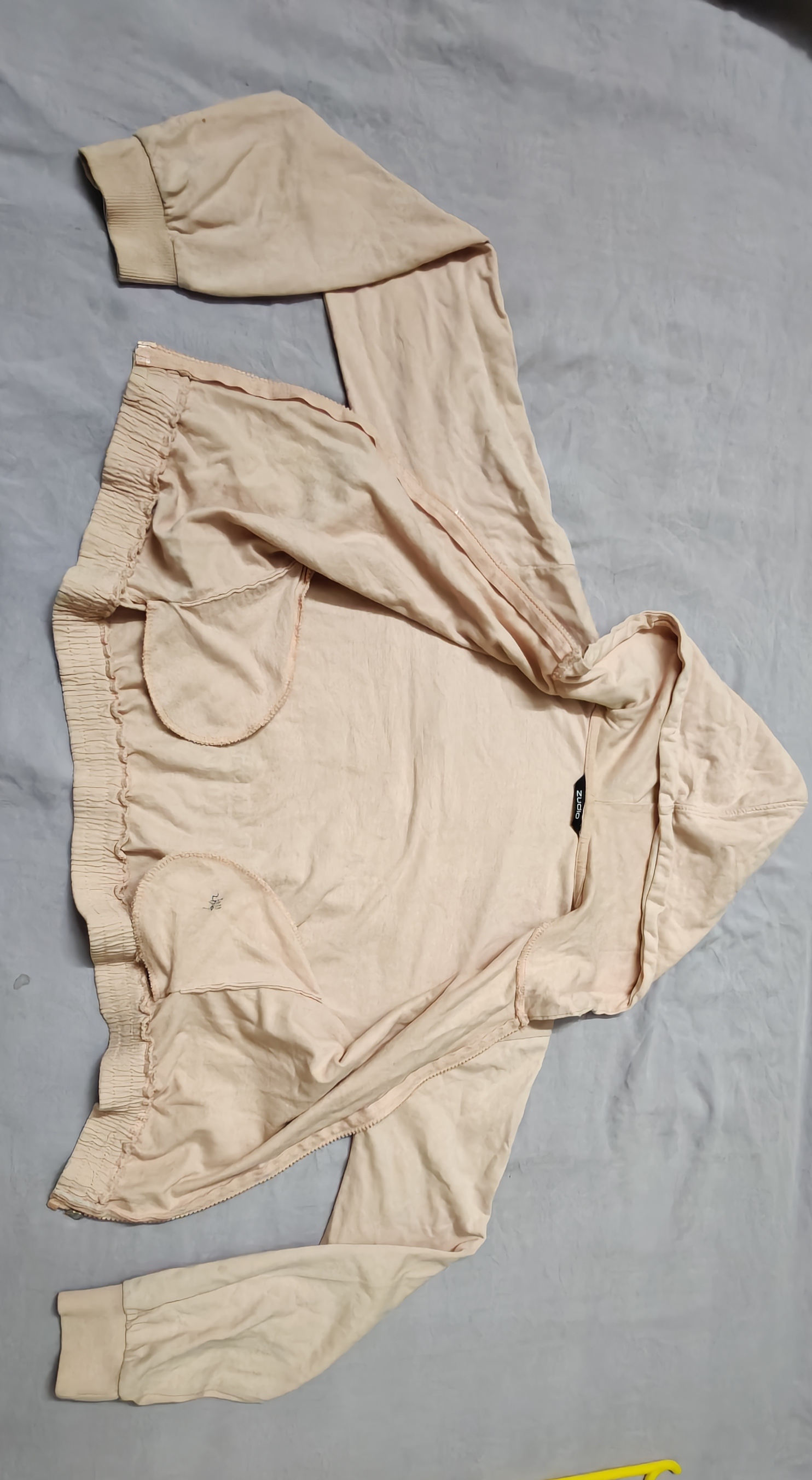 Light Pink Full-Zip Cropped Hoodie Jacket — pre-loved Tops on Slayyitt