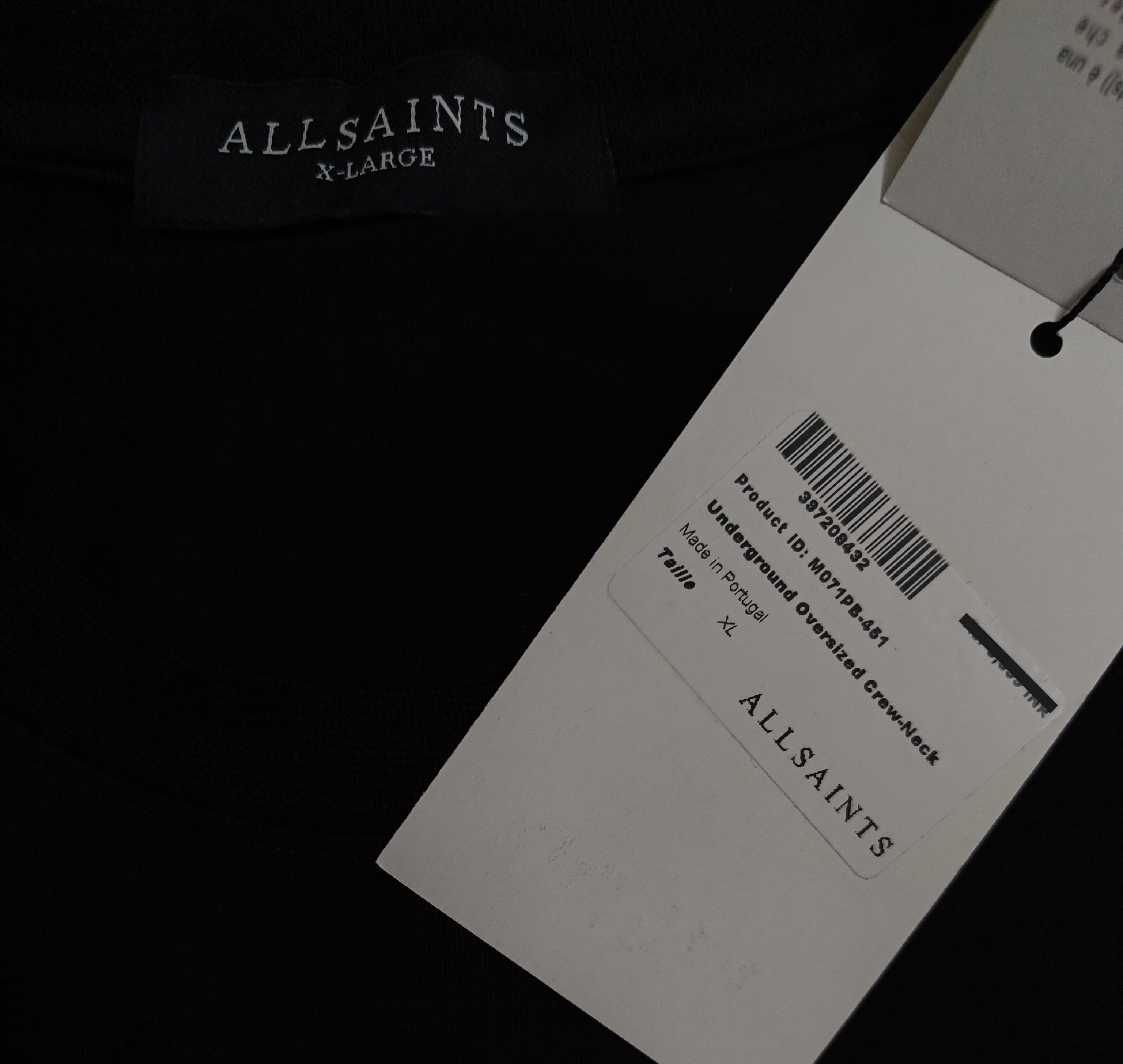 Allsaints London Underground Oversized T-Shirt — pre-loved Tops on Slayyitt