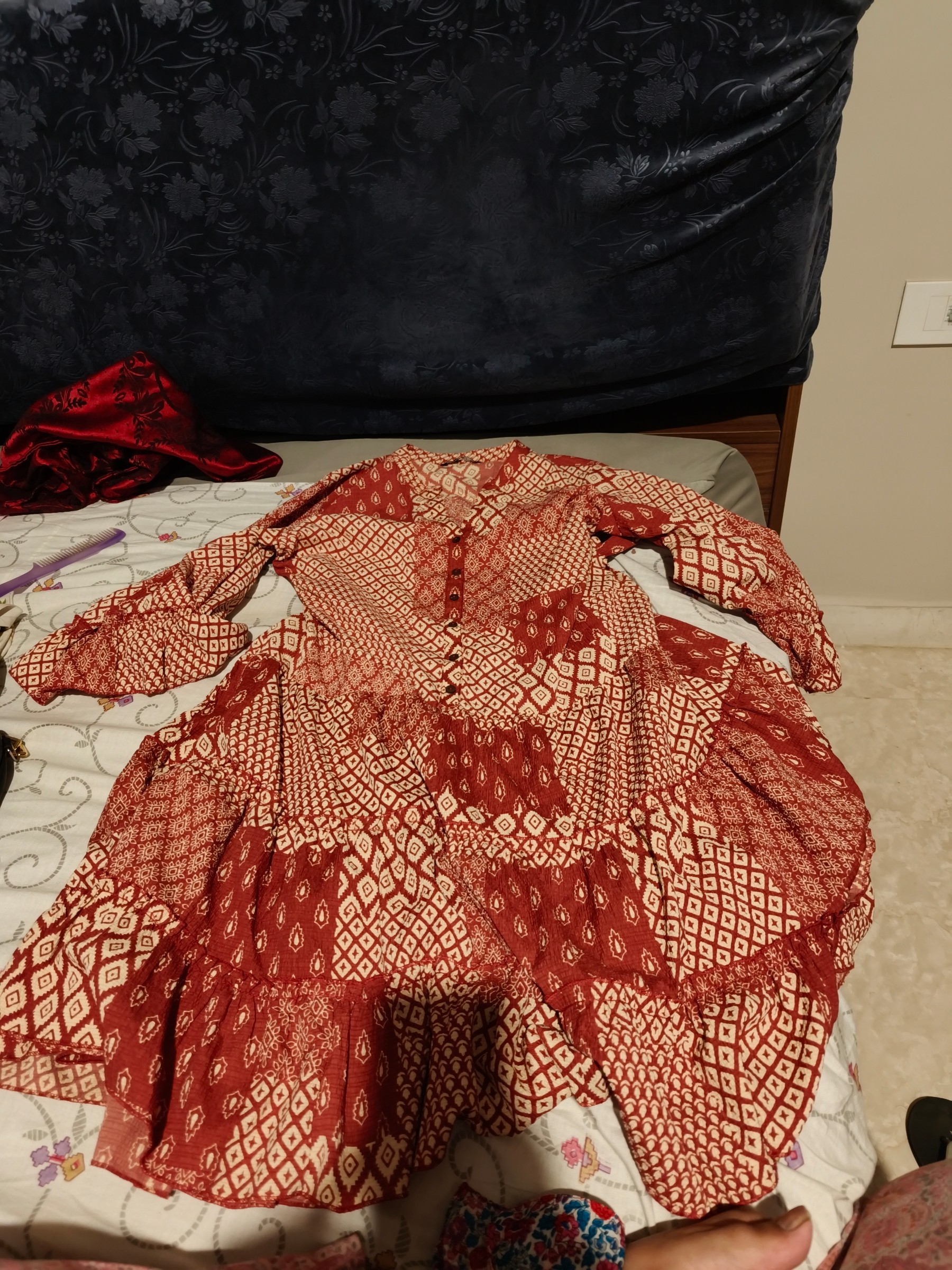 Red ethnic boho dress — pre-loved Dresses & One-Pieces on Slayyitt
