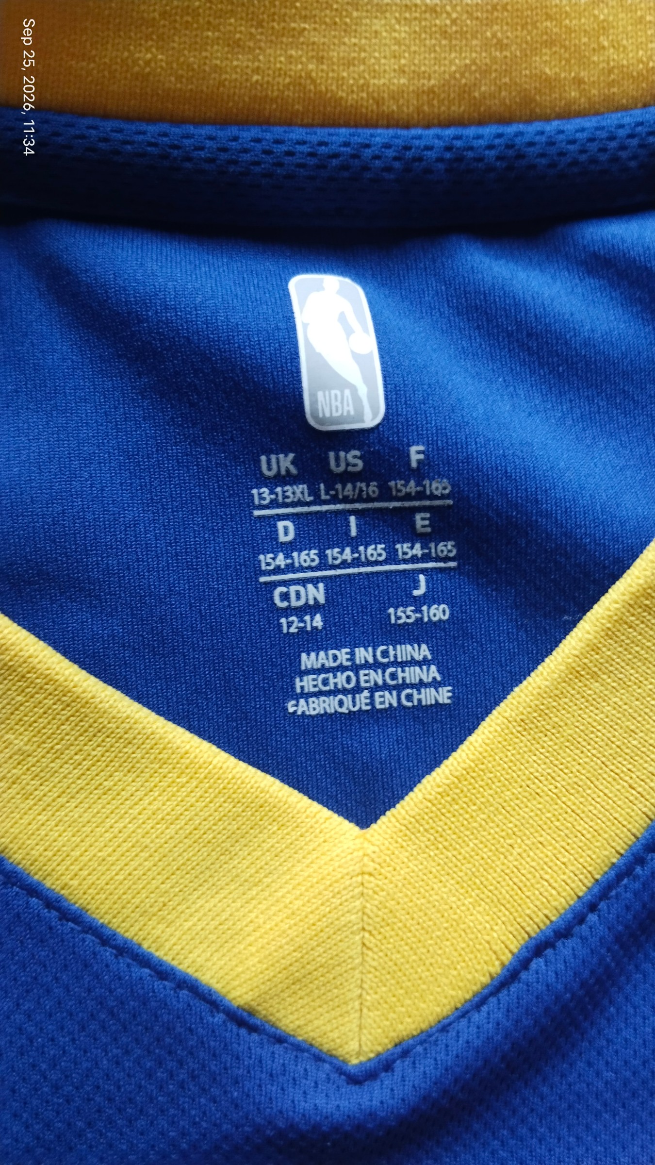 Blue ethenic jersey curry 30 — pre-loved Activewear / Sportswear on Slayyitt