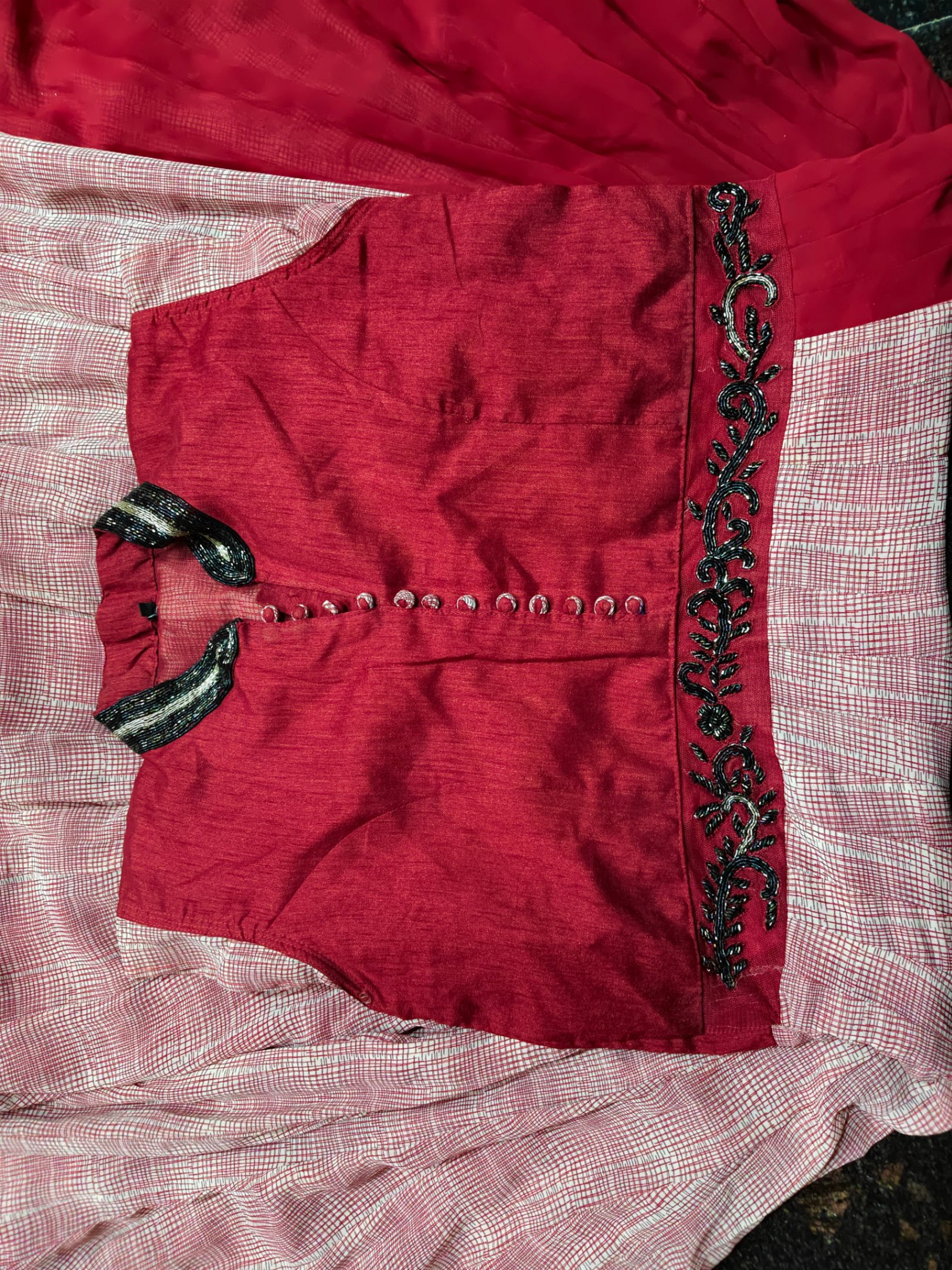 A red one piece gown — pre-loved Ethnic Wear on Slayyitt