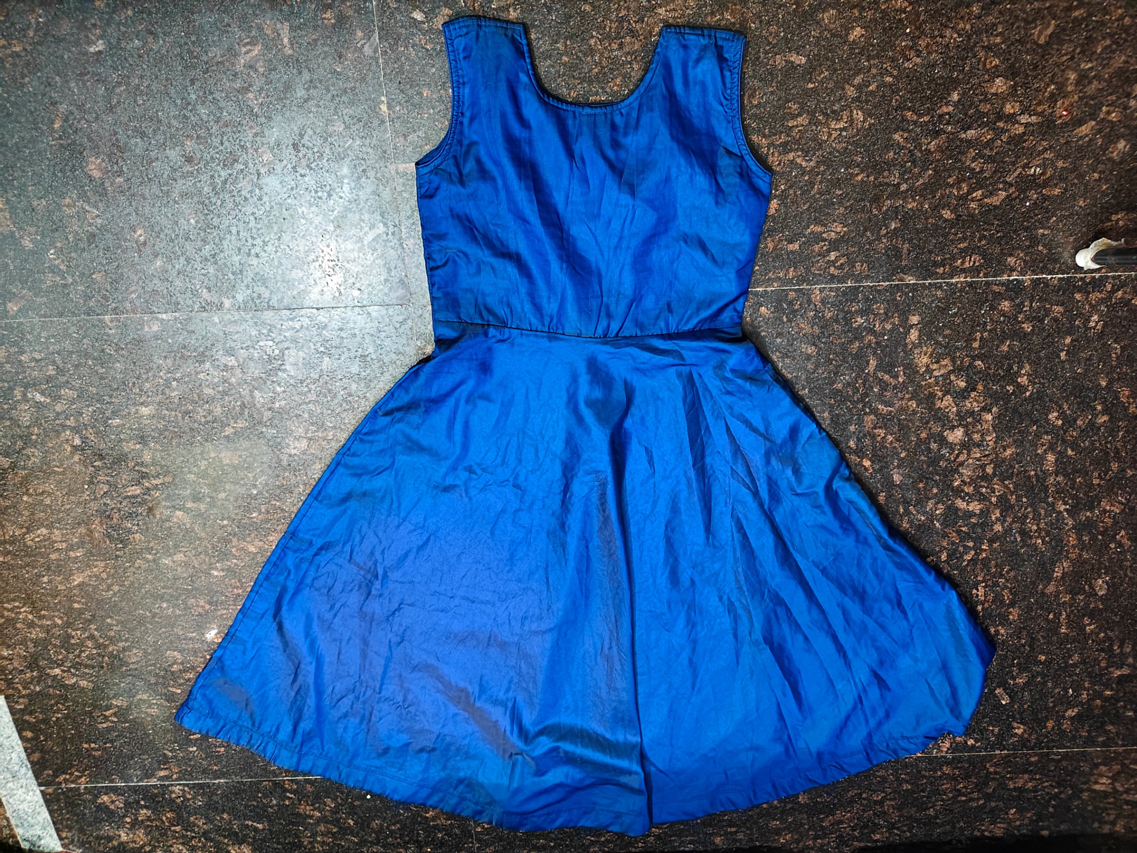 A blue premium silk soft long gown — pre-loved Dresses & One-Pieces on Slayyitt