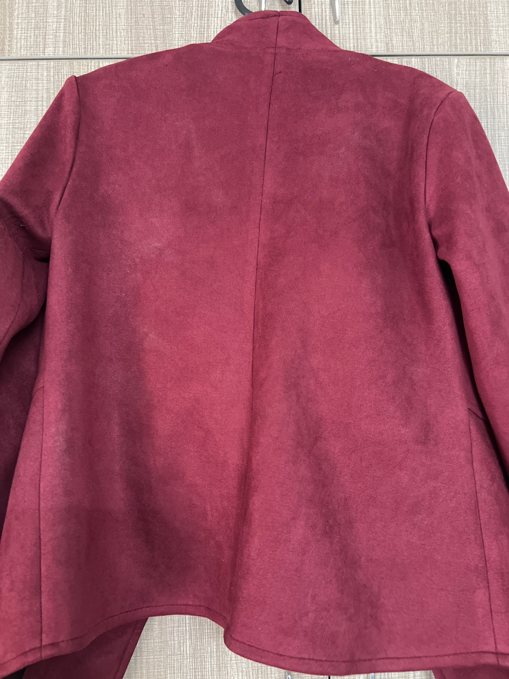 Women’s Wine Maroon Casual Blazer | Stylish Suede-Finish Jacket | Smart Casual & Office Wear — pre-loved Vintage & Thrift on Slayyitt
