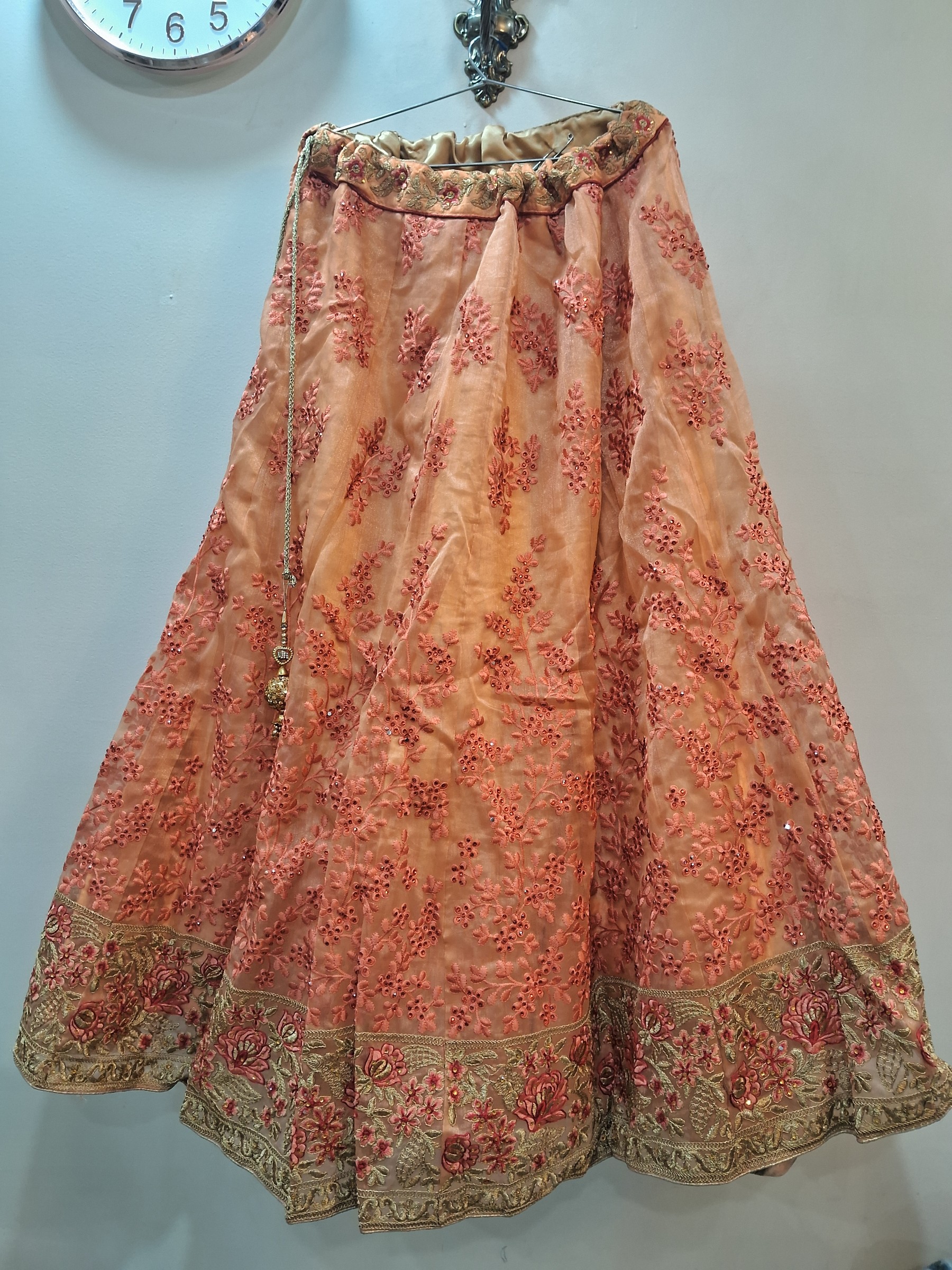 Orange lehenga choli — pre-loved Indian Festival & Wedding Wear on Slayyitt