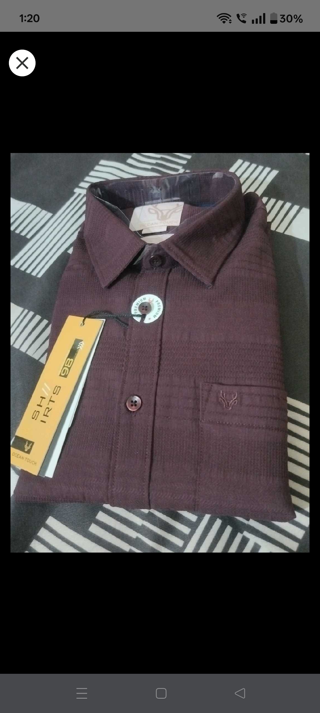 Men's Premium  Dobby Lycra  Shirt - Size M — pre-loved Vintage & Thrift on Slayyitt