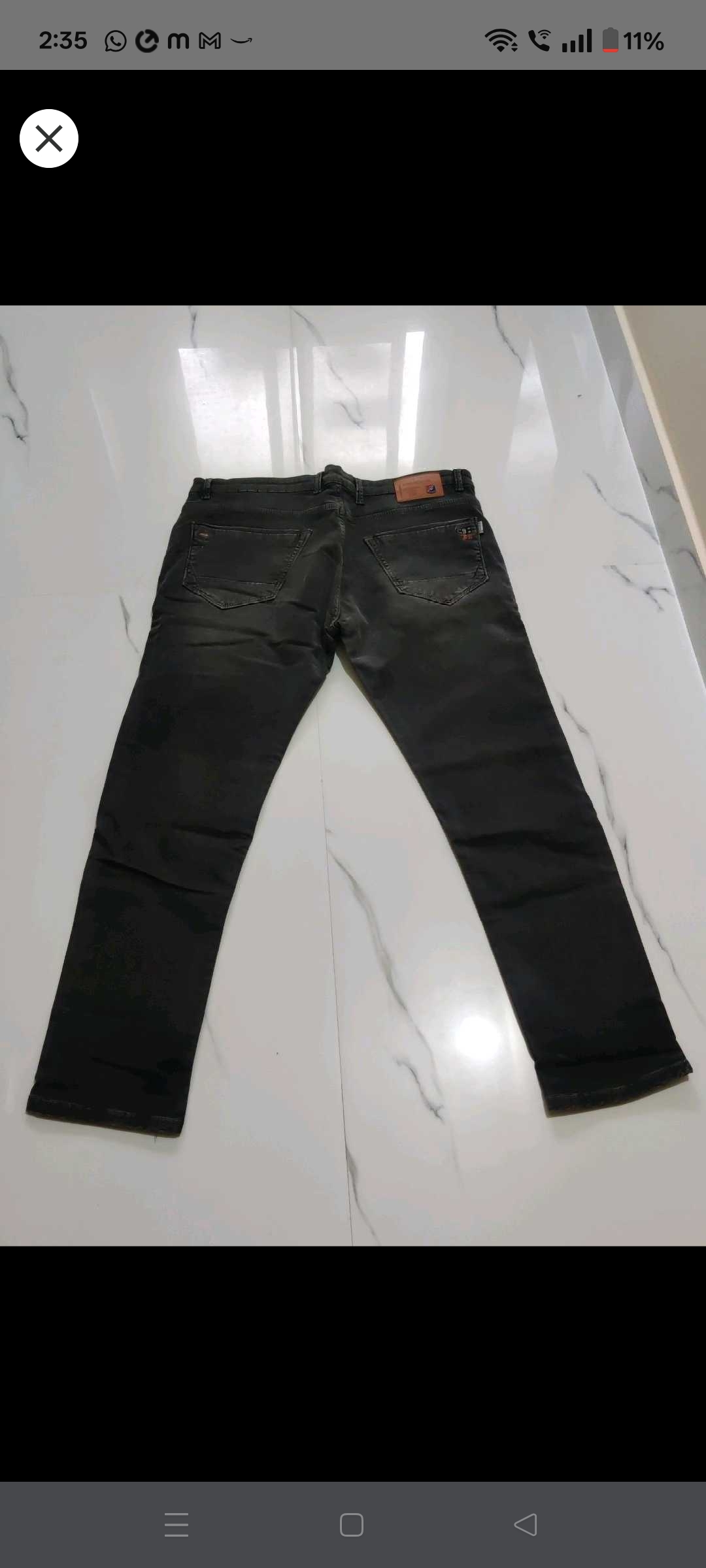 New only tag removed Rfox 42 size Men's Charcoal Wash Jeans — pre-loved Bottoms on Slayyitt