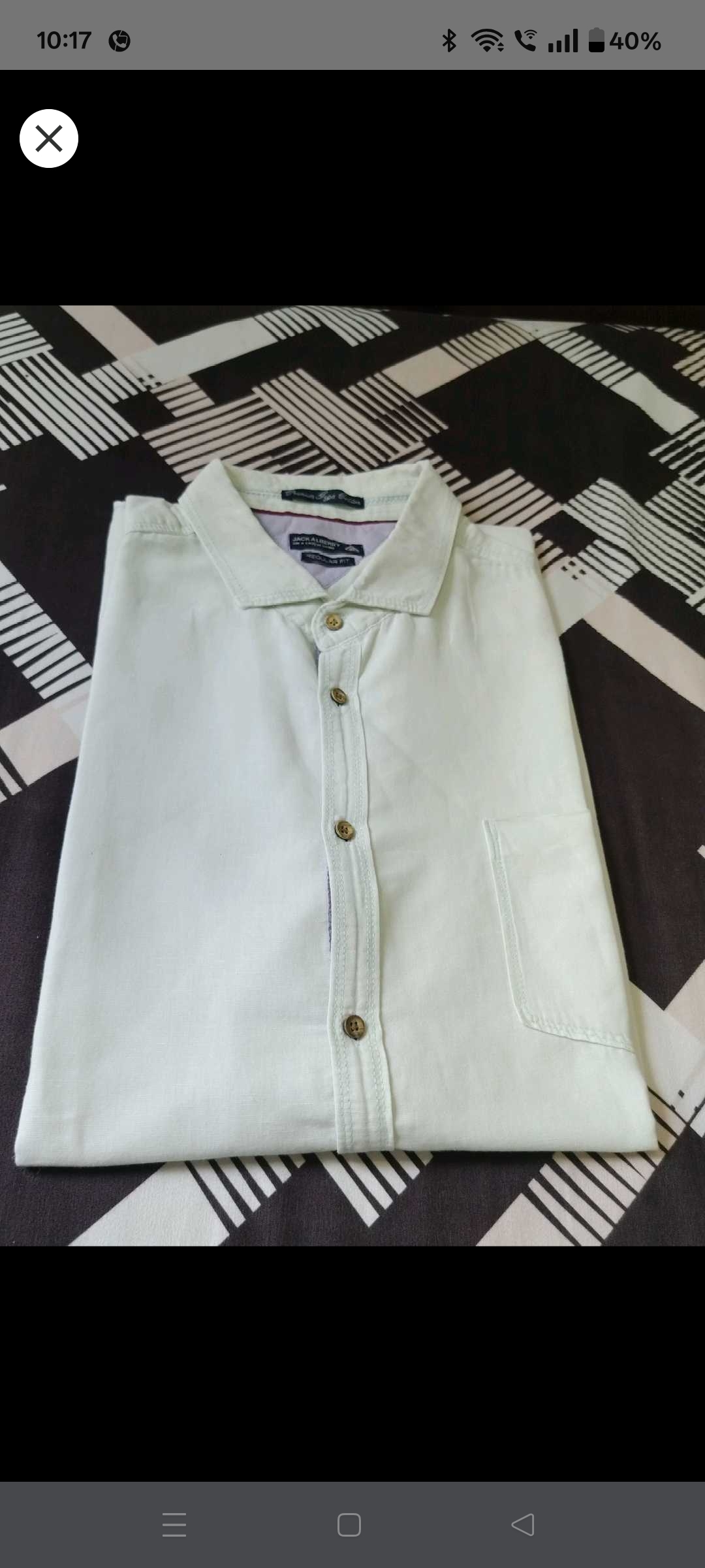 5xlJack Alberry Mint Green  Cotton Shirt — pre-loved Vintage & Thrift on Slayyitt