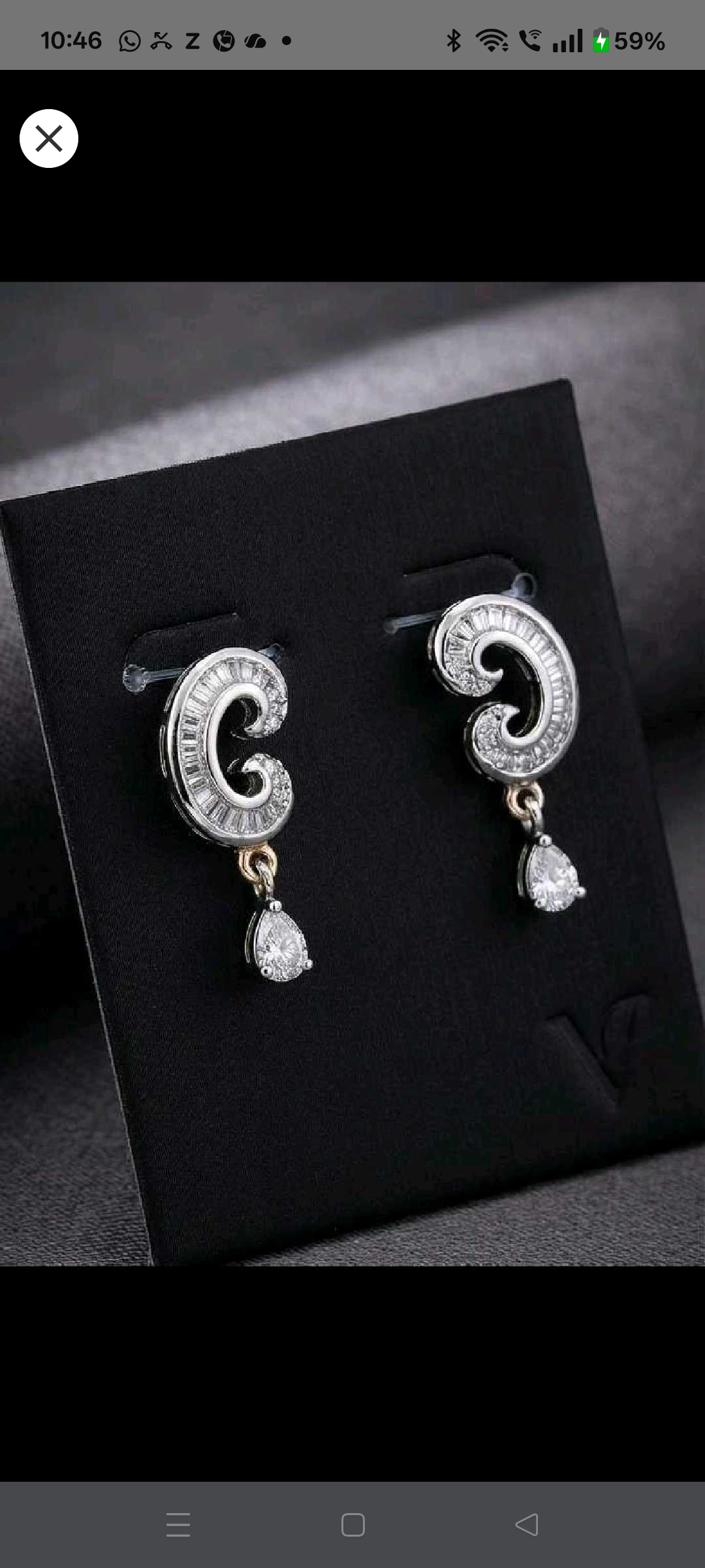 Dazzling American Diamond & Pear-Drop  earings — pre-loved Accessories on Slayyitt