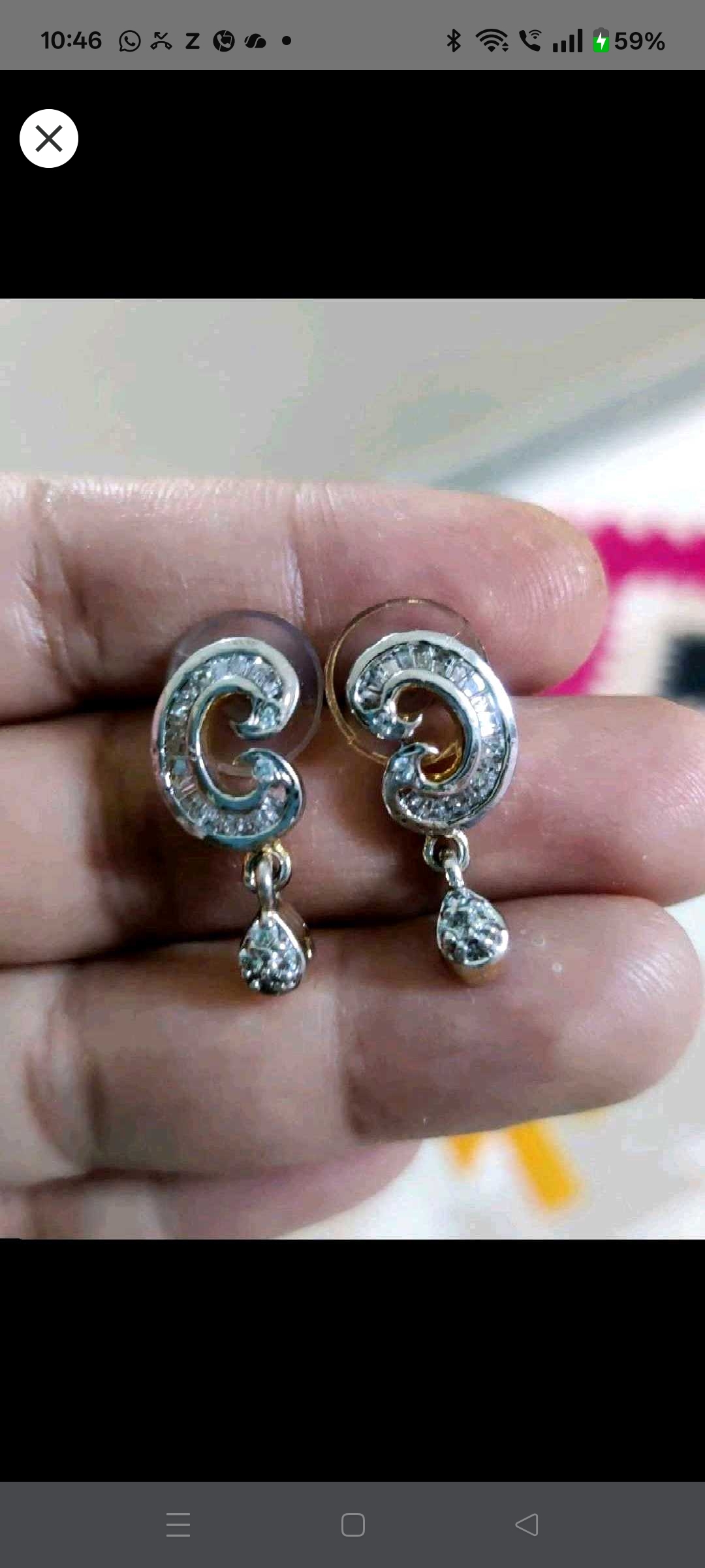Dazzling American Diamond & Pear-Drop  earings — pre-loved Accessories on Slayyitt