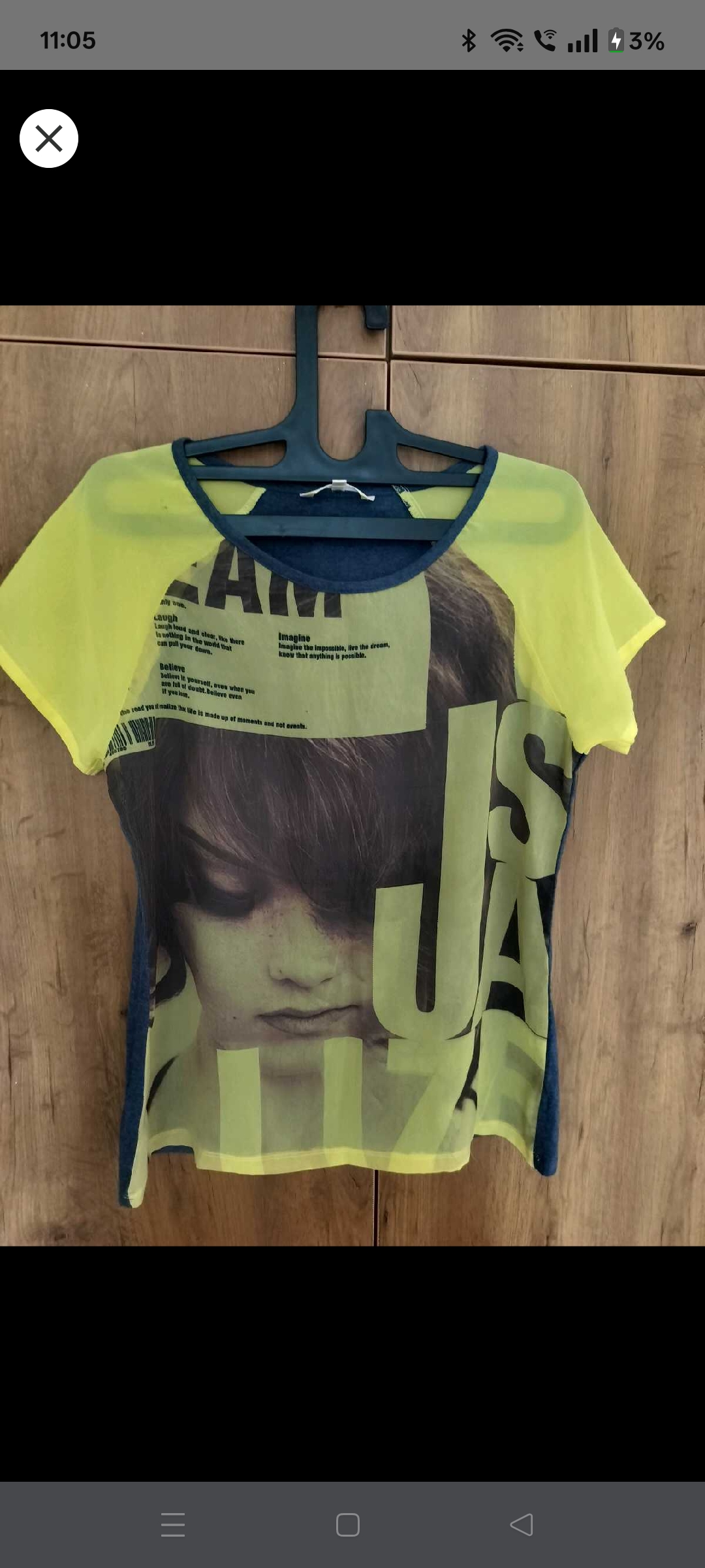 Stylish Printed Georgette Women's Top (Size: L — pre-loved Tops on Slayyitt