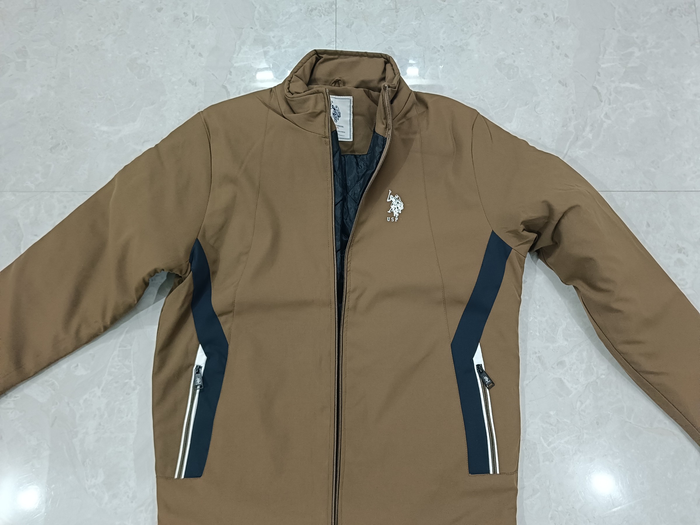 Golden Brown polyester Jacket - Size - 'Medium' — pre-loved Ethnic Wear on Slayyitt