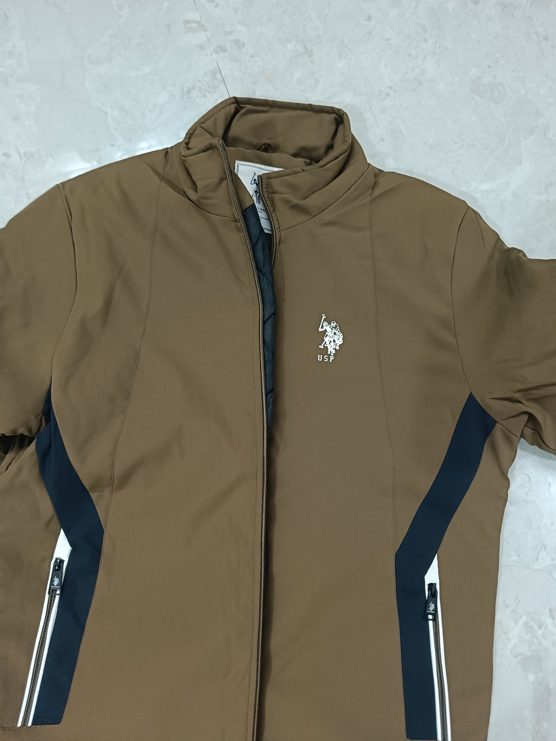 Golden Brown polyester Jacket - Size - 'Medium' — pre-loved Ethnic Wear on Slayyitt