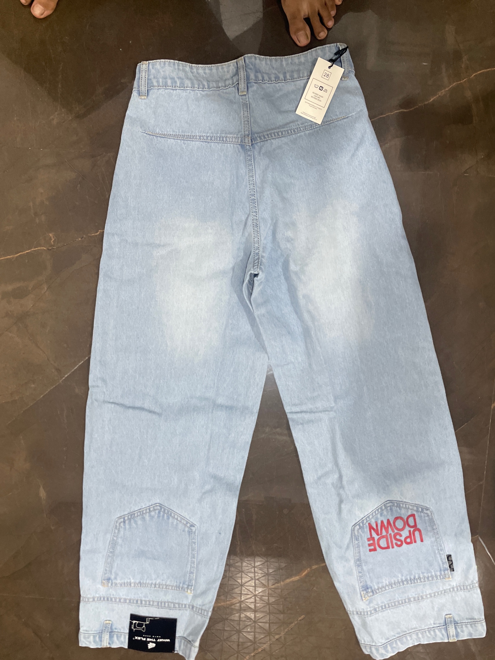 UPSIDE DOWN  BAGGY JEANS -BRAND  NEW — pre-loved Bottoms on Slayyitt