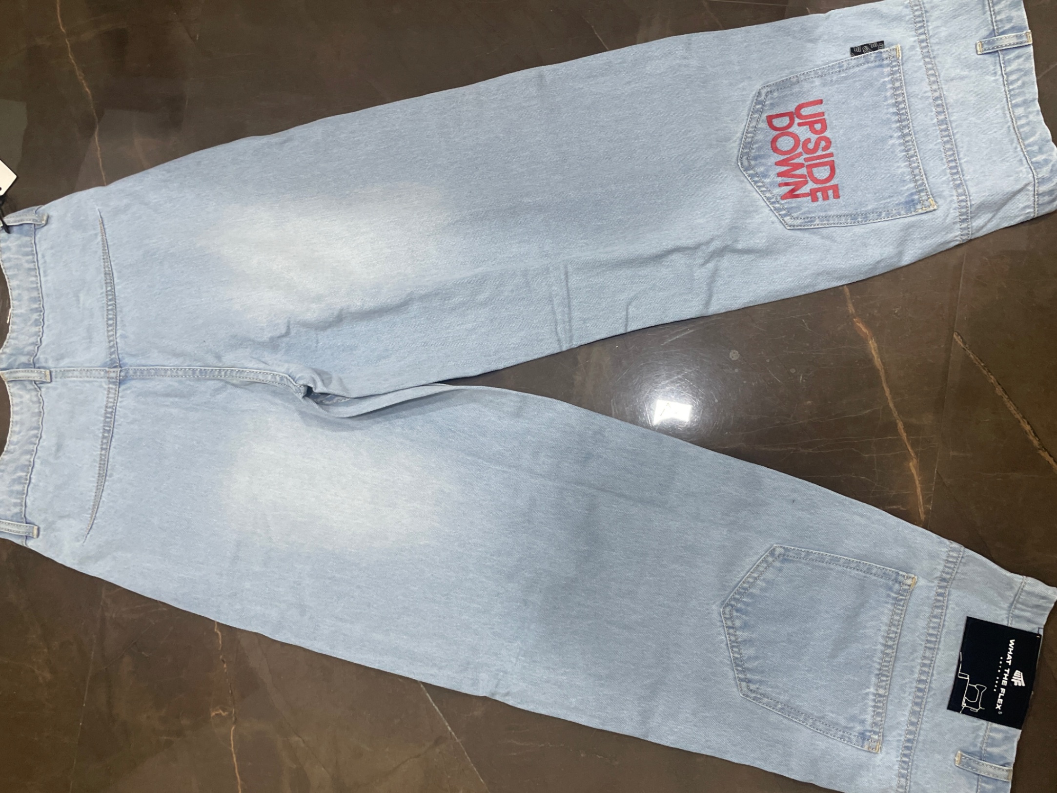UPSIDE DOWN  BAGGY JEANS -BRAND  NEW — pre-loved Bottoms on Slayyitt