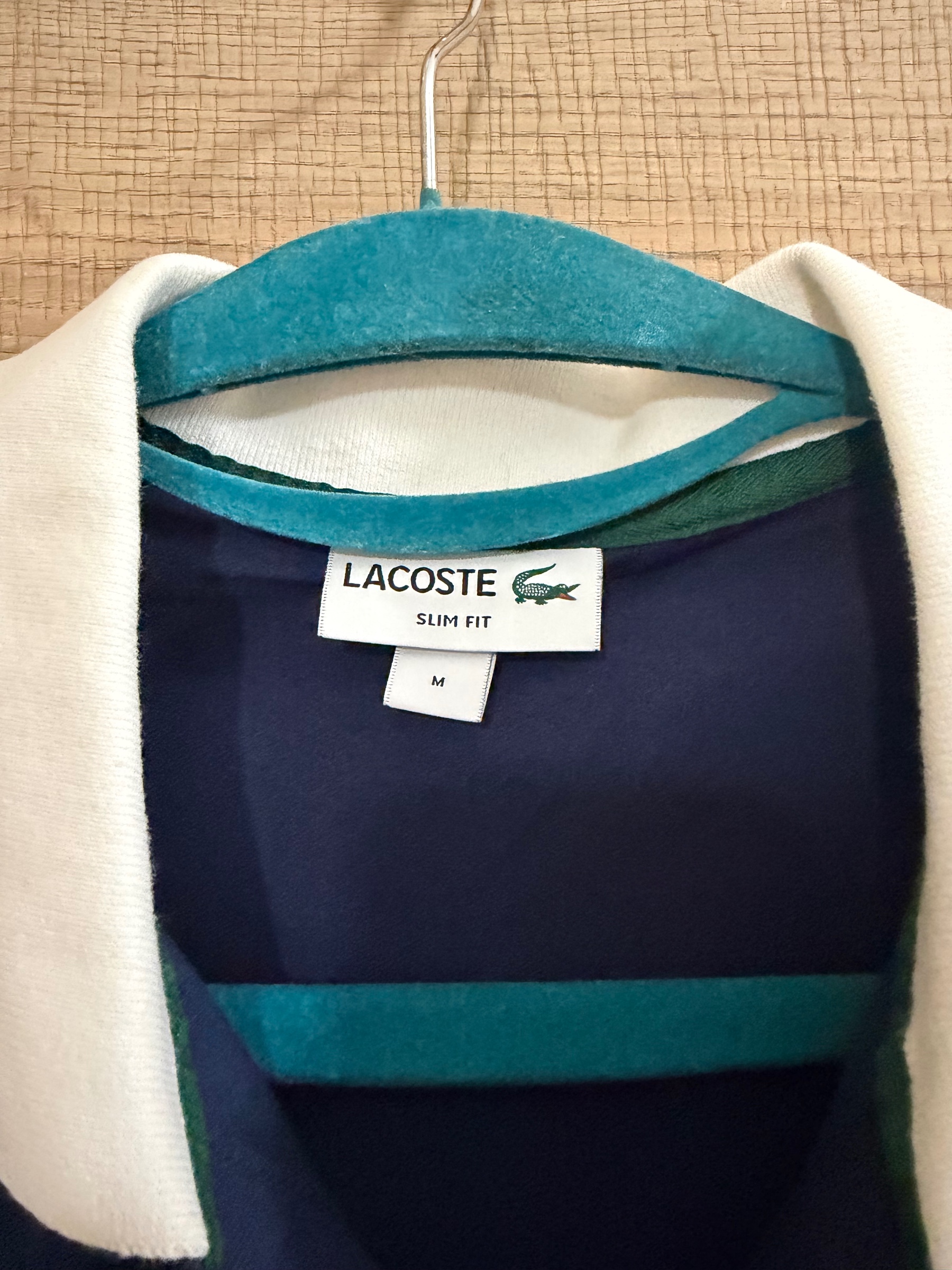 Lacoste NAVY BLUE POLO TSHIRT — pre-loved Tops on Slayyitt