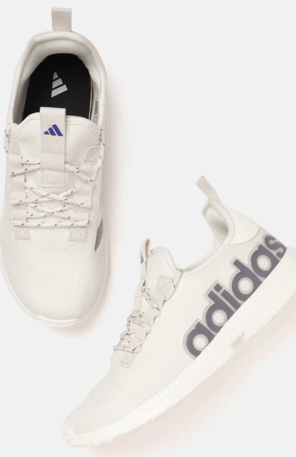 ADIDAS Men White Woven Design Comfort Walking Shoes with Cushioned Sole — pre-loved Footwear on Slayyitt