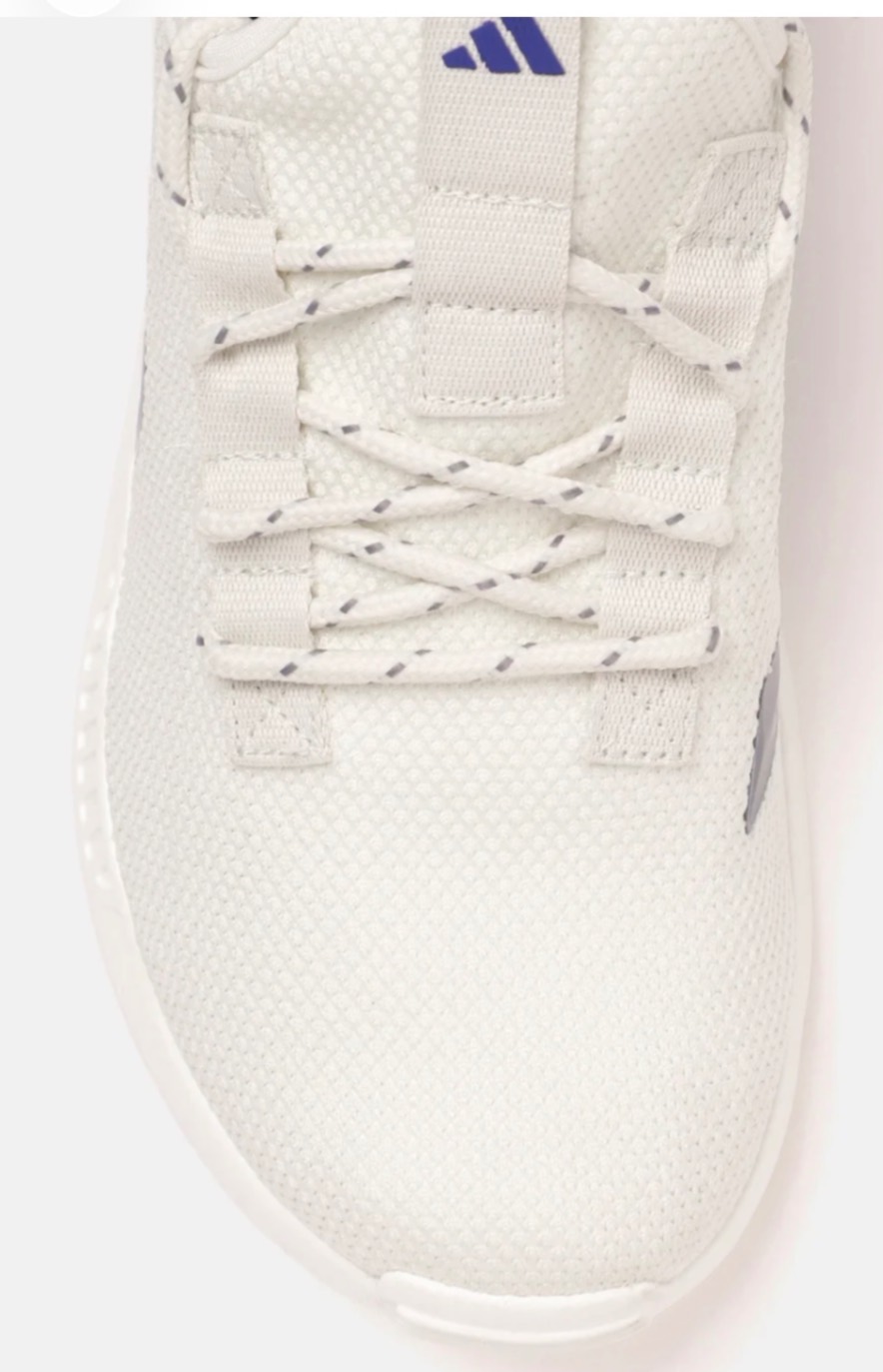ADIDAS Men White Woven Design Comfort Walking Shoes with Cushioned Sole — pre-loved Footwear on Slayyitt