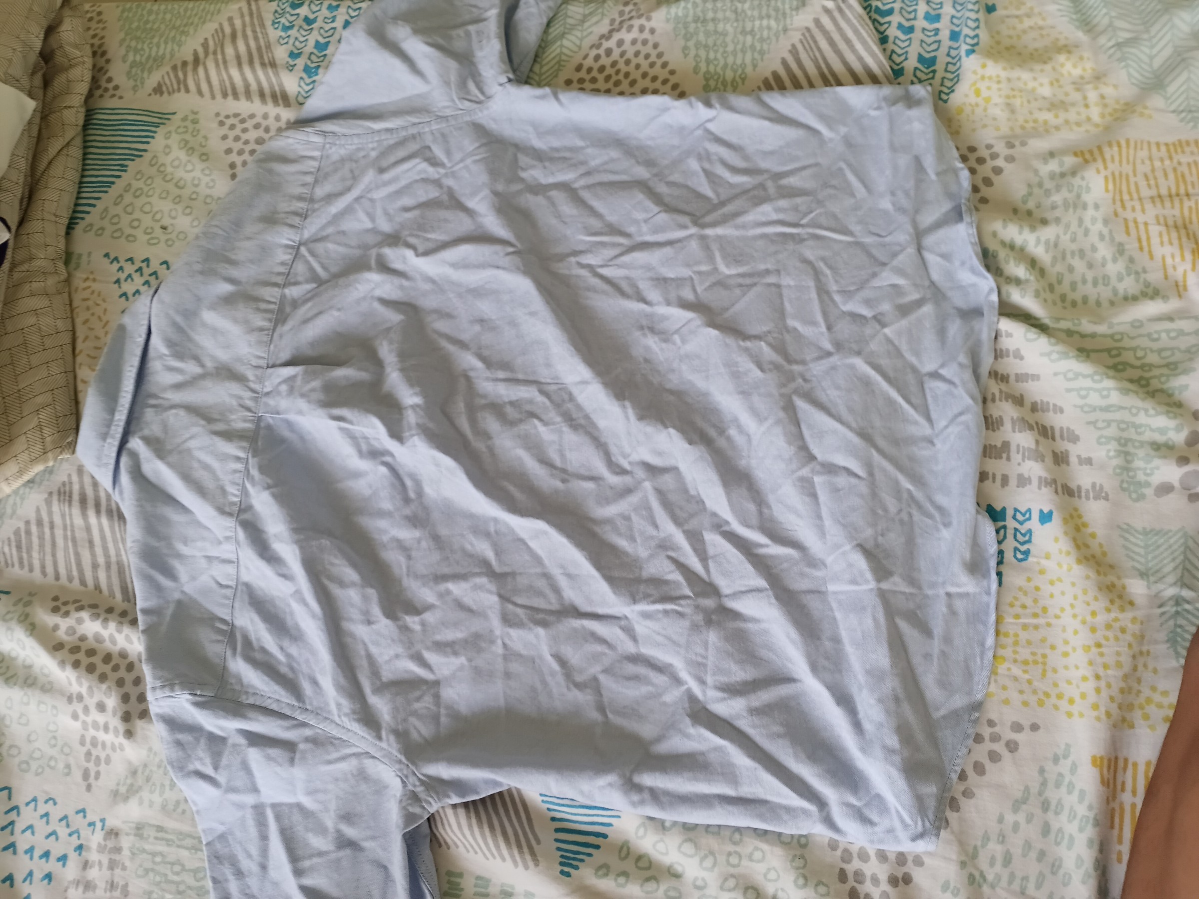 Blue relaxed cropped T-SHIRT — pre-loved Tops on Slayyitt