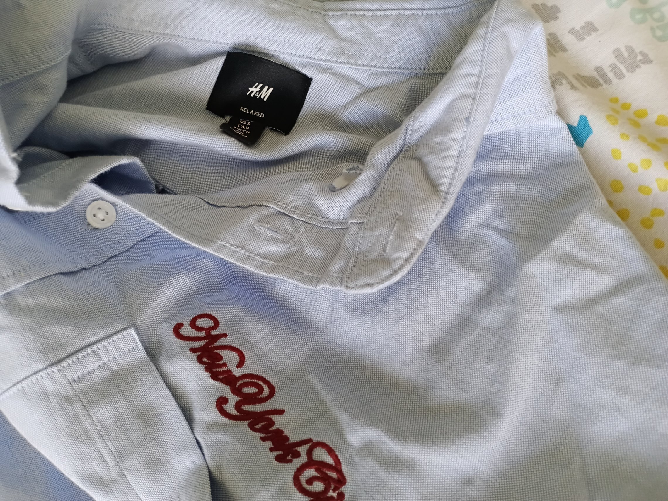 Blue relaxed cropped T-SHIRT — pre-loved Tops on Slayyitt