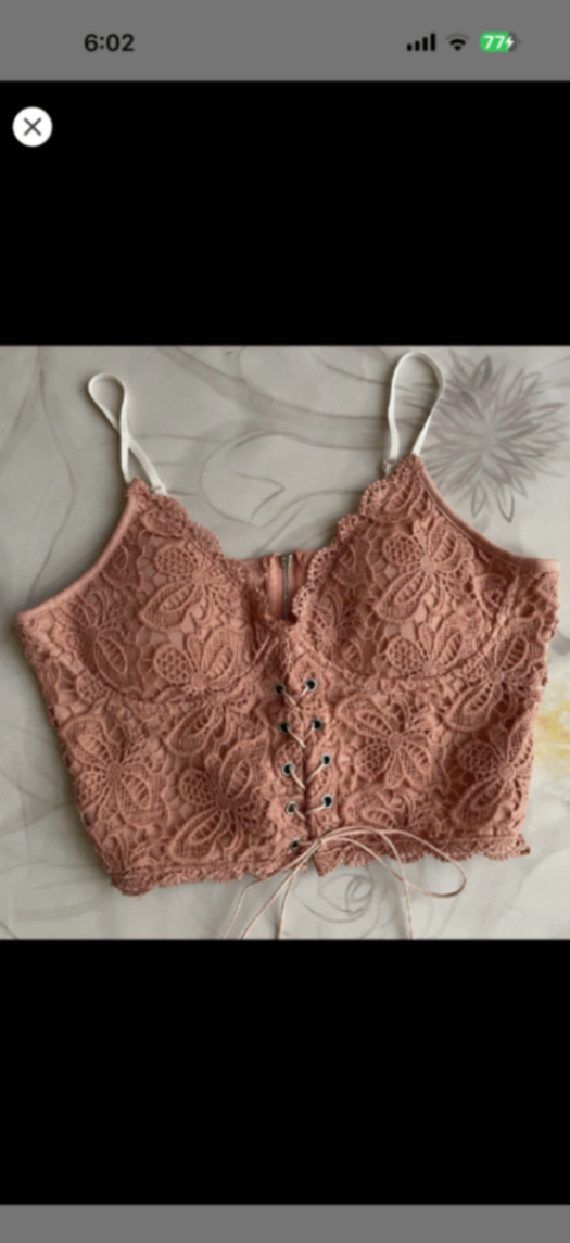 Lace corset crop top — pre-loved Tops on Slayyitt