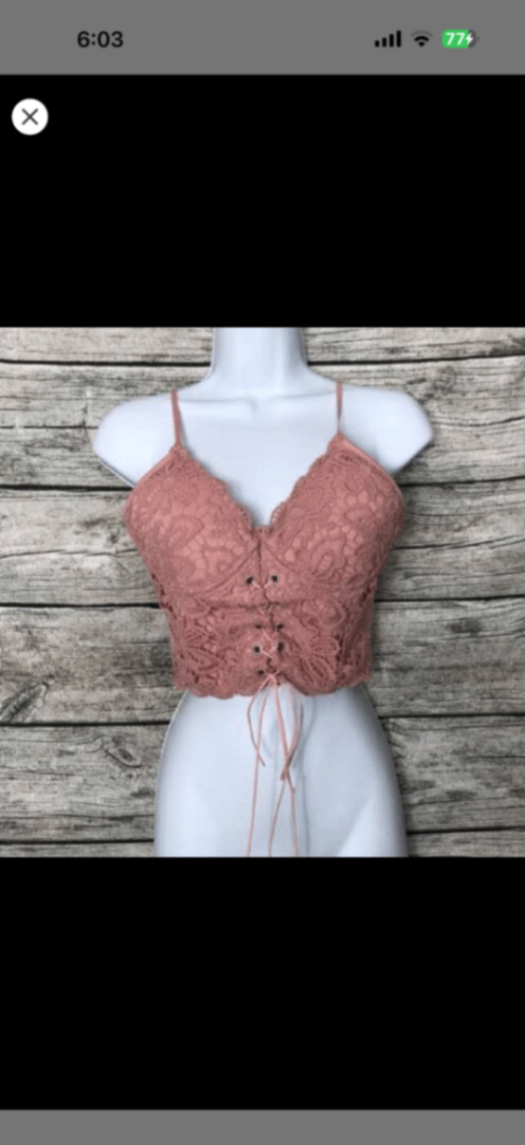 Lace corset crop top — pre-loved Tops on Slayyitt