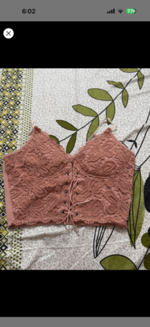 Lace corset crop top — pre-loved Tops on Slayyitt