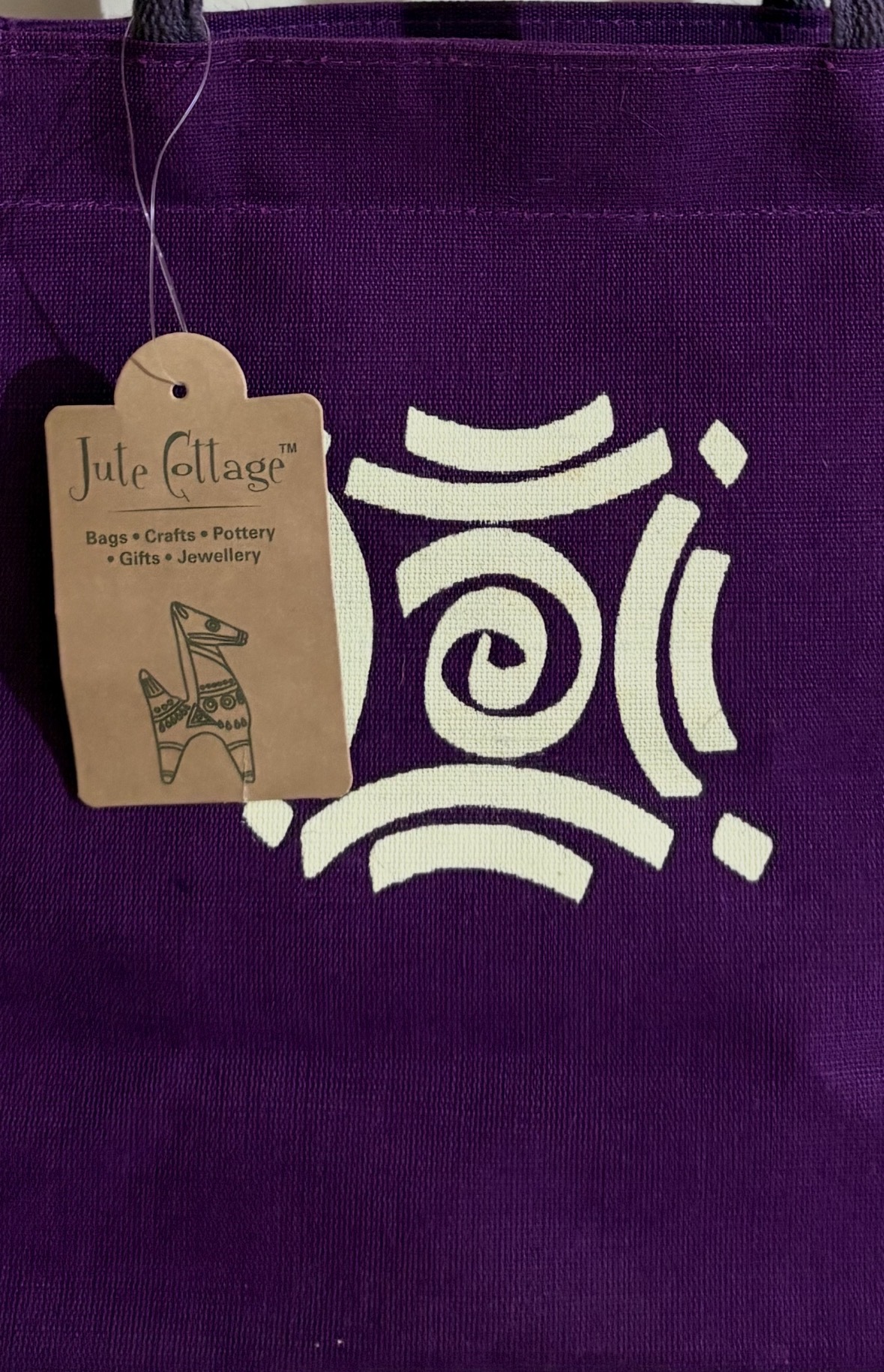 Purple jute tote e — pre-loved Accessories on Slayyitt