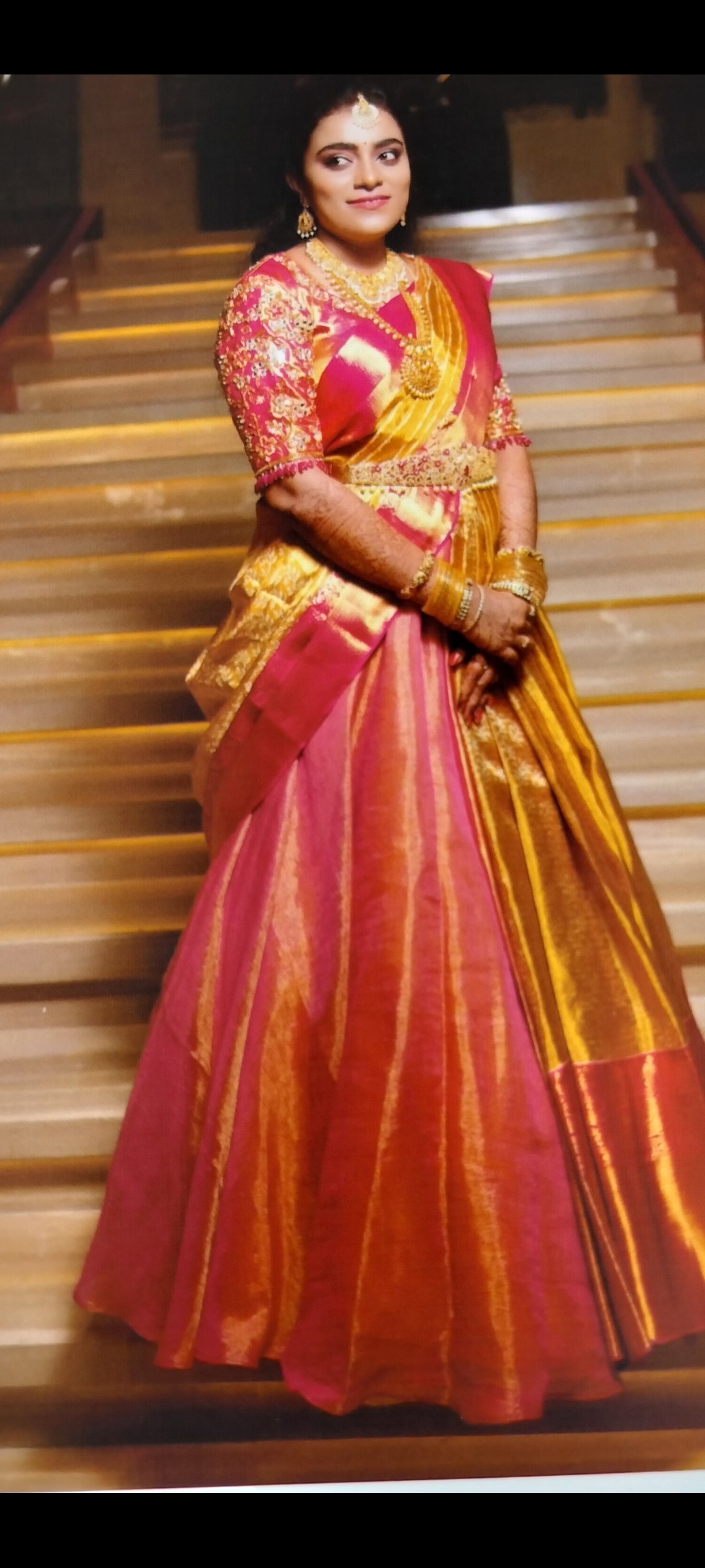 Baby pink  tissue skirt — pre-loved Indian Festival & Wedding Wear on Slayyitt