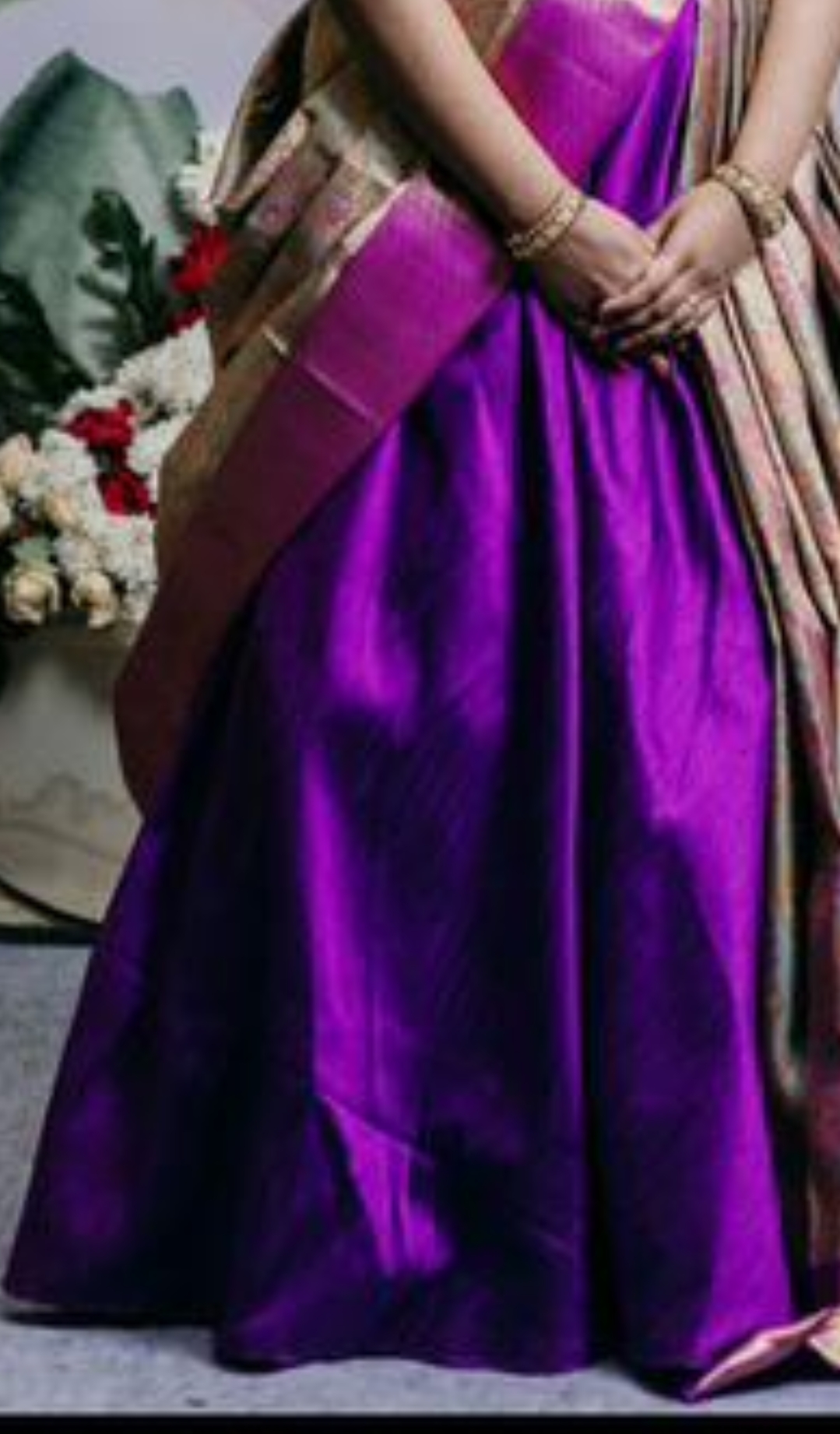 Dark violet floor length skirt — pre-loved Indian Festival & Wedding Wear on Slayyitt